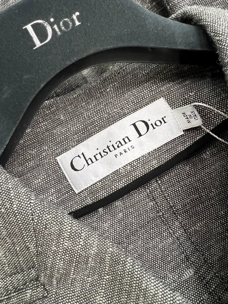Dior Dior Gray double-breasted gun collared suit jacket Size S / US 4 / IT 40 - 5 Thumbnail