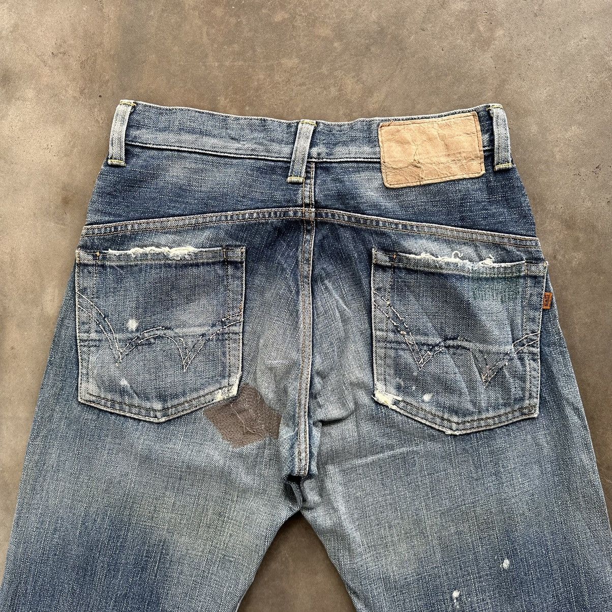 Edwin × Jean × Vintage Vintage Edwin Redline Faded Denim Jean Pant W30 Size US 30 / EU 46 - 11 Thumbnail