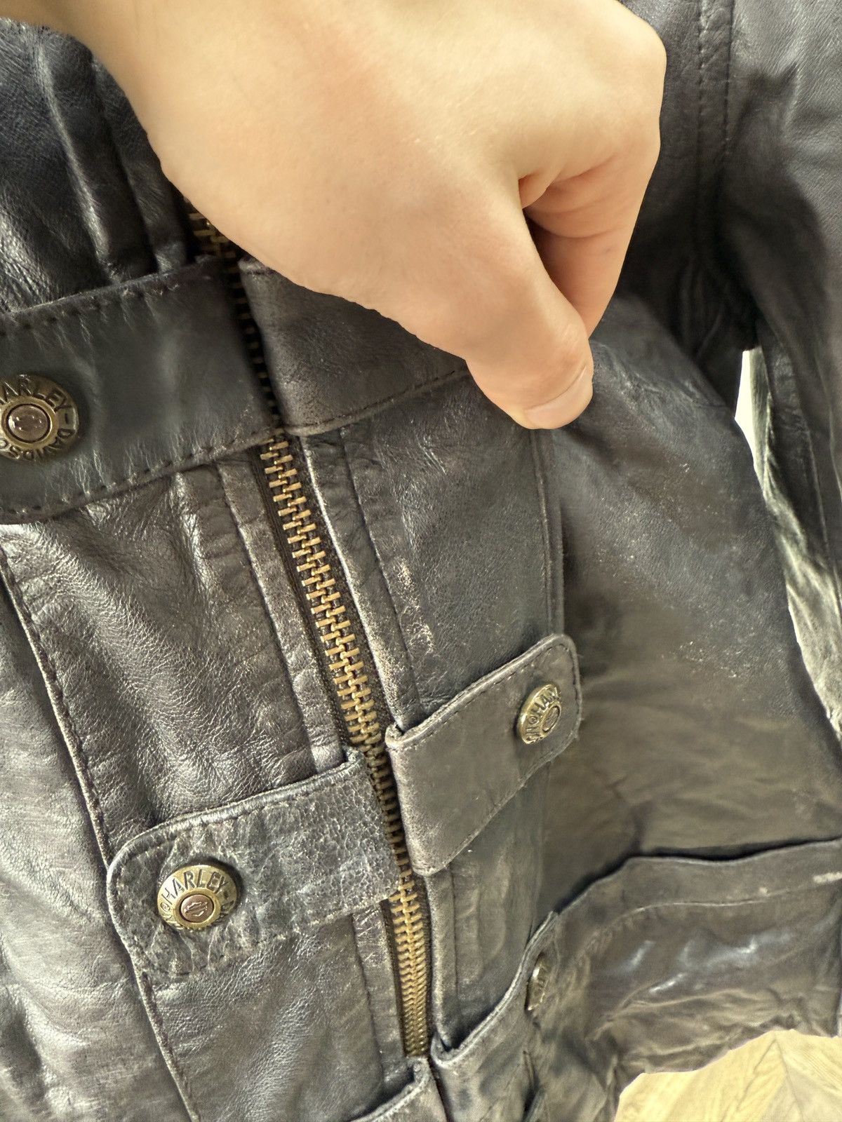 Harley Davidson Vintage Harley-Davidson Archive Faded Leather Women's Jacket Size S / US 4 / IT 40 - 25 Thumbnail