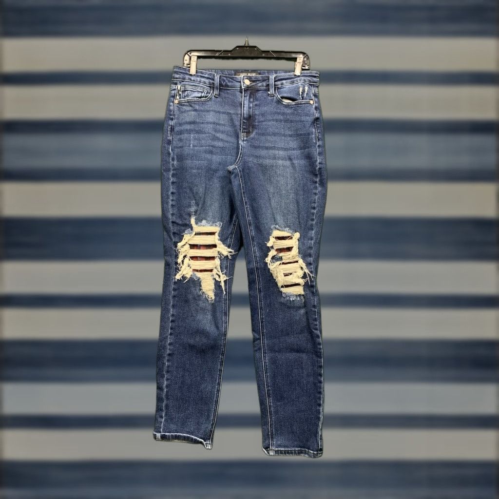 Vintage Judy Blue Jeans Womens 29 Regular Stretch Distressed 5-Pocket Blue Denim JB88706 Jeans Size 29" - 1 Thumbnail
