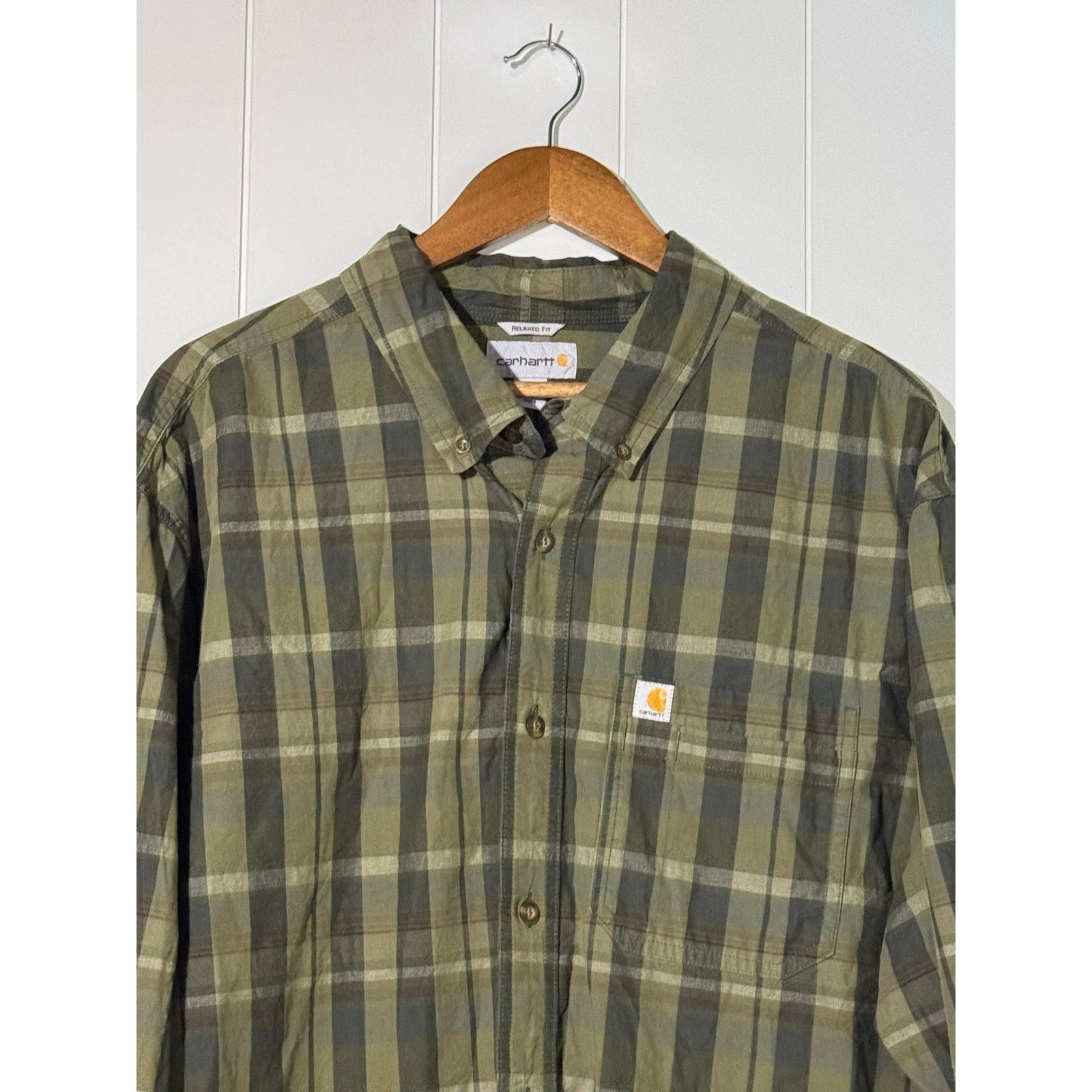 Carhartt Carhartt Shirt Men's Size 2X Green Plaid Durable Long-Sleeve Size US XXL / EU 58 / 5 - 4 Thumbnail