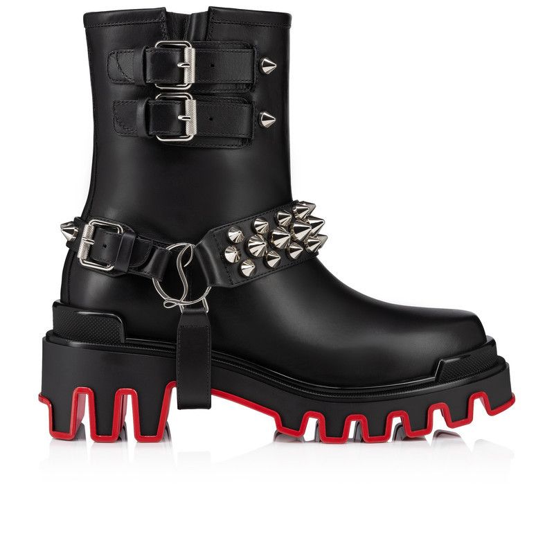 Christian Louboutin os11x0526 Dune Bike Boots in Black Size US 9 / IT 39 - 1 Thumbnail