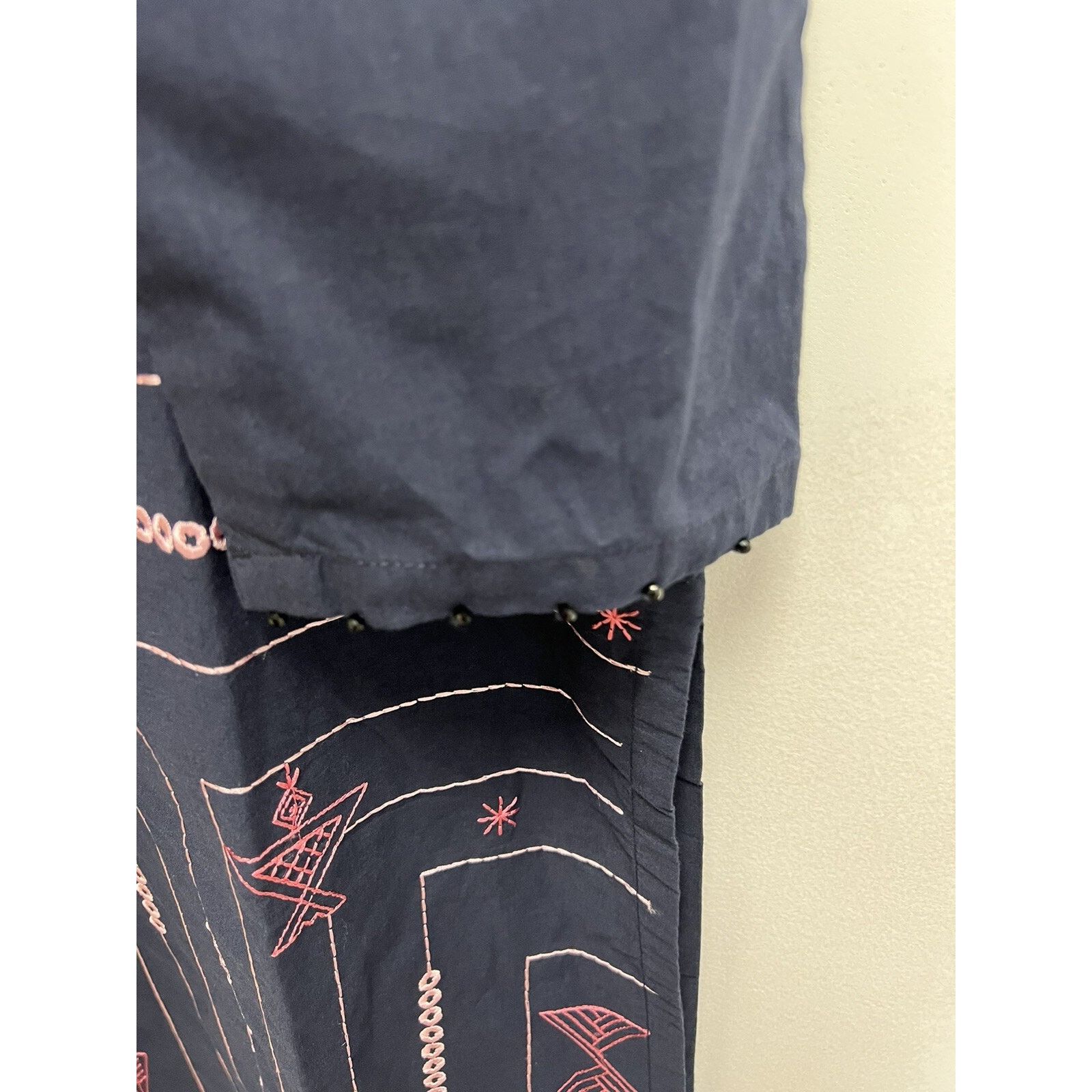 & Other Stories Beechtree Embroidered Shirt Navy Size 10 Women Dress A000651 Size L / US 10 / IT 46 - 6 Thumbnail