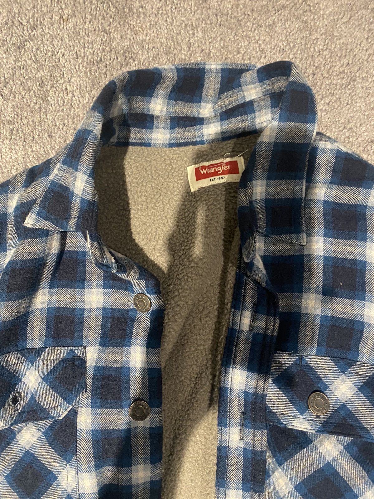 Wrangler Blue and white flannel by Wrangler Size US M / EU 48-50 / 2 - 2 Thumbnail