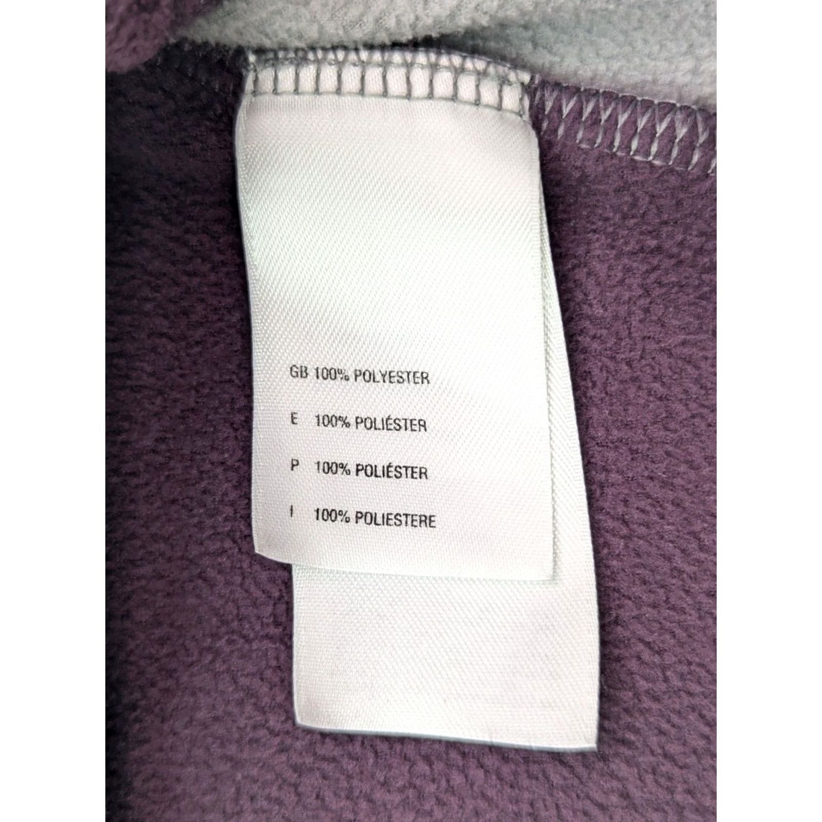 The North Face The North Face Fleece Jacket Womens M Purple Black/Gray TKA 100 1/4 Zip, 1/4 Zip, Long Sleeve, Mid-Length, Solid, Regular Fit, Machine Washable Size M / US 6-8 / IT 42-44 - 3 Thumbnail