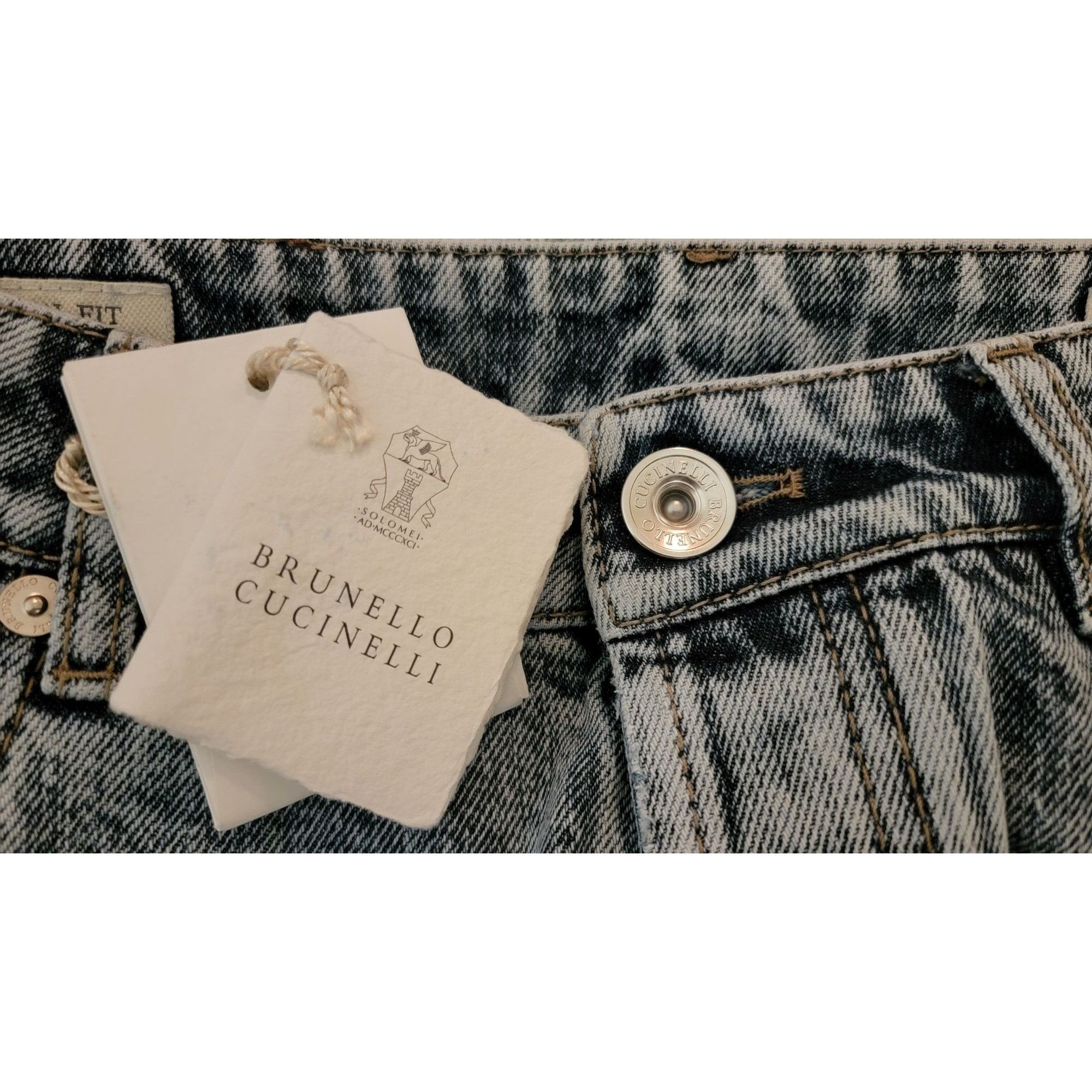 Brunello Cucinelli Brunello Cucinelli Men’s Acid Wash Jeans - Size IT 46 (US 32 Size US 32 / EU 48 - 5 Thumbnail