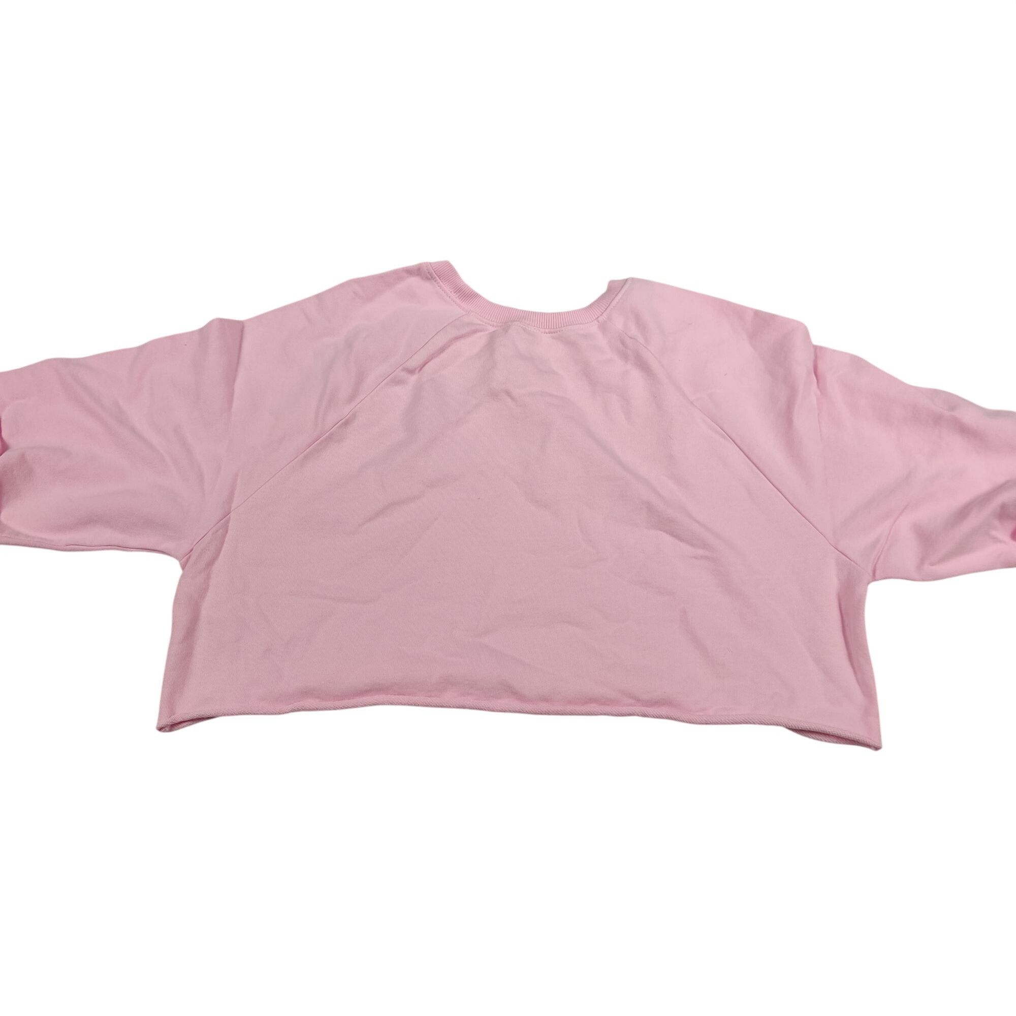 BP. BP. Organic Cotton Crop Sweatshirt L Pink Embroidered Barbie Size L / US 10 / IT 46 - 11 Thumbnail