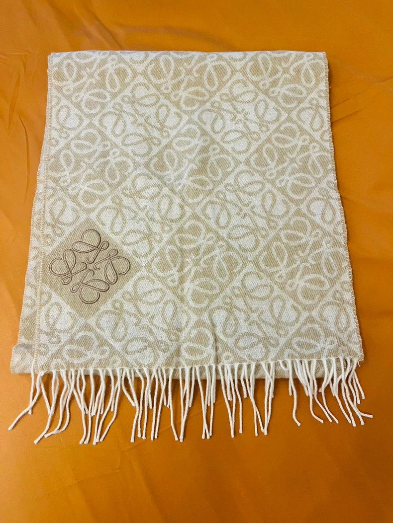 Loewe LOEWE Double face embroidered tassel scarf Size ONE SIZE - 1 Thumbnail