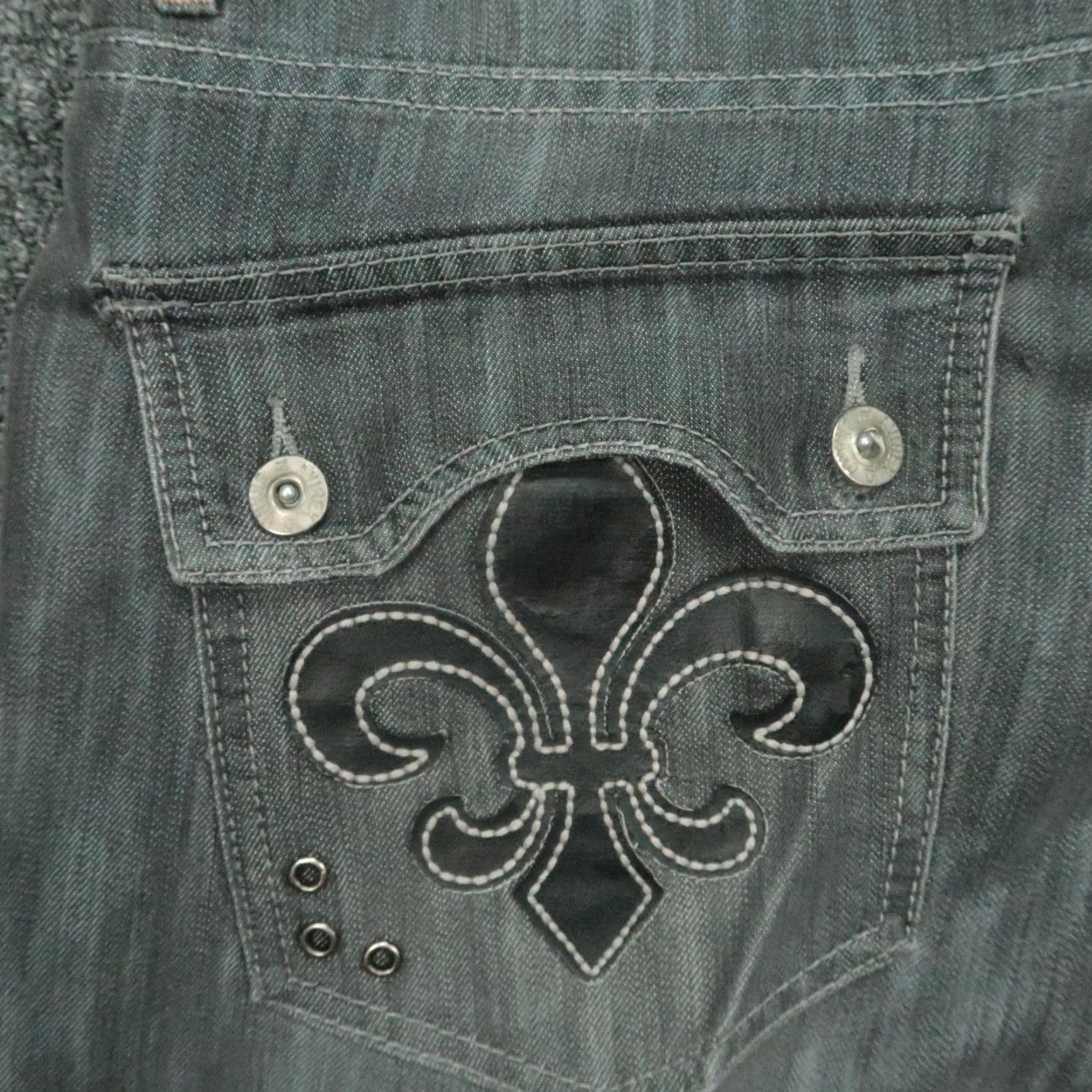 Avirex VINTAGE Avirex Jeans Mens 36x30 Gray 5 Pocket Baggy Wide Leg Embroidered Y2K Grunge Denim Size US 36 / EU 52 - 7 Thumbnail