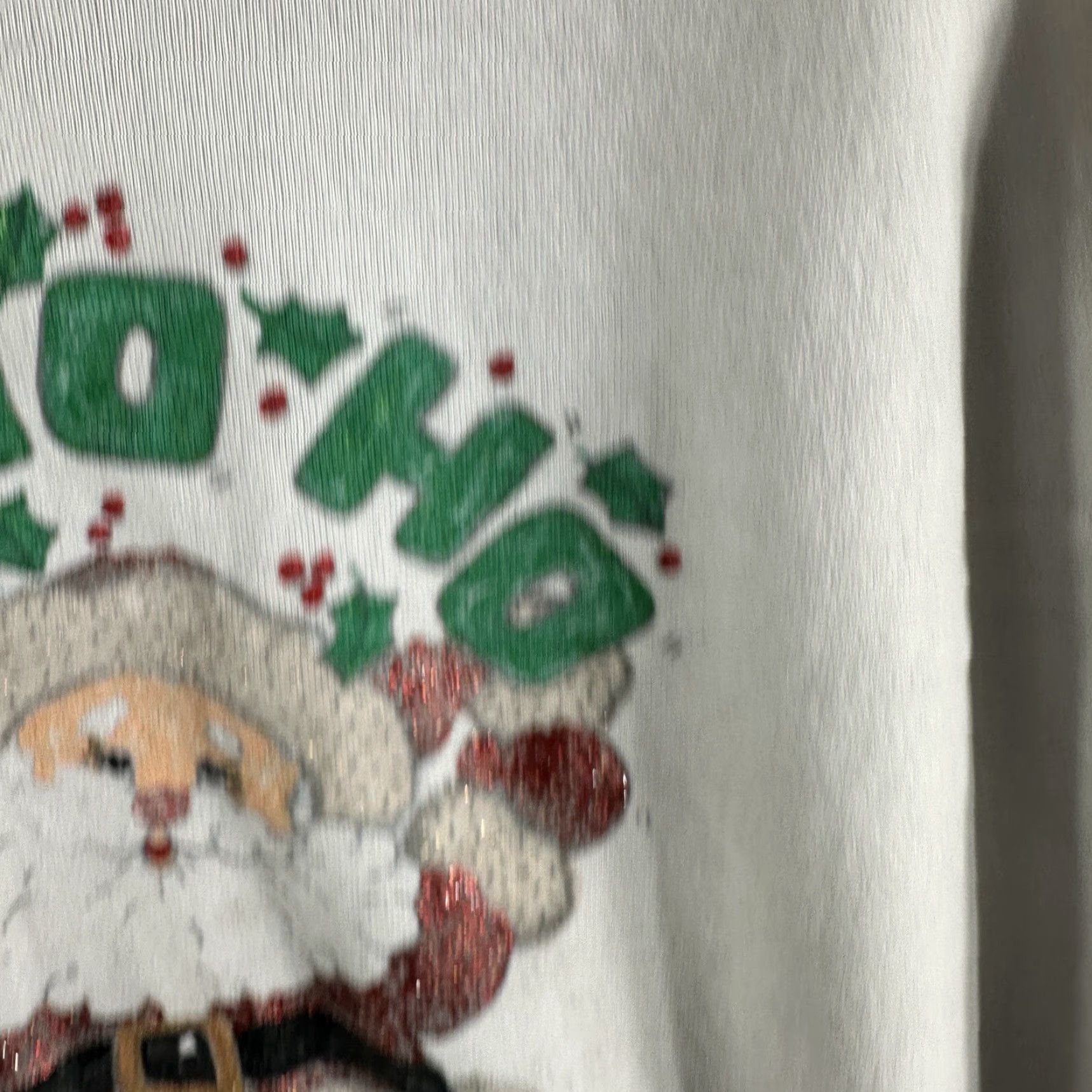Velva Sheen VINTAGE Velva Sheen 90s Sweatshirt Crew Neck Pullover Large White Graphic Print Santa Mens Size US L / EU 52-54 / 3 - 5 Thumbnail