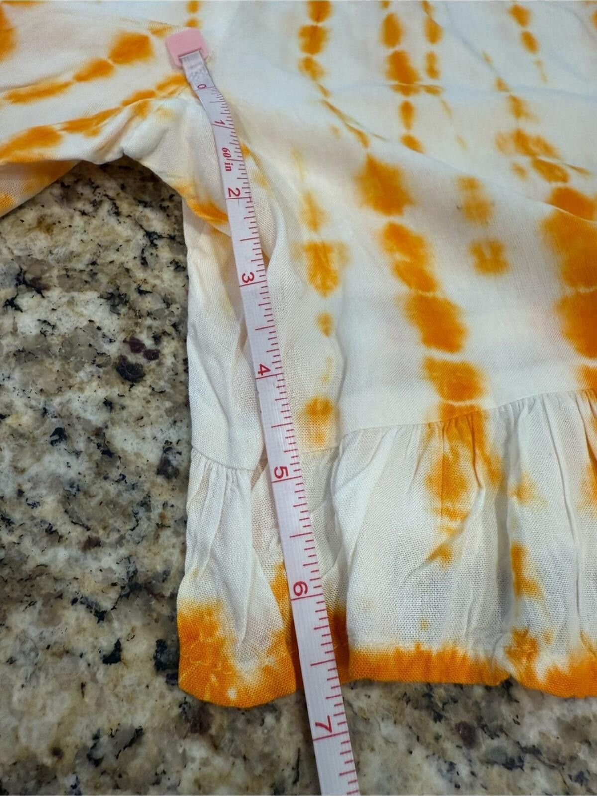 Other Sacred Threads tie dye shorts orange white pockets ruffles Size 30" / US 8 / IT 44 - 4 Thumbnail