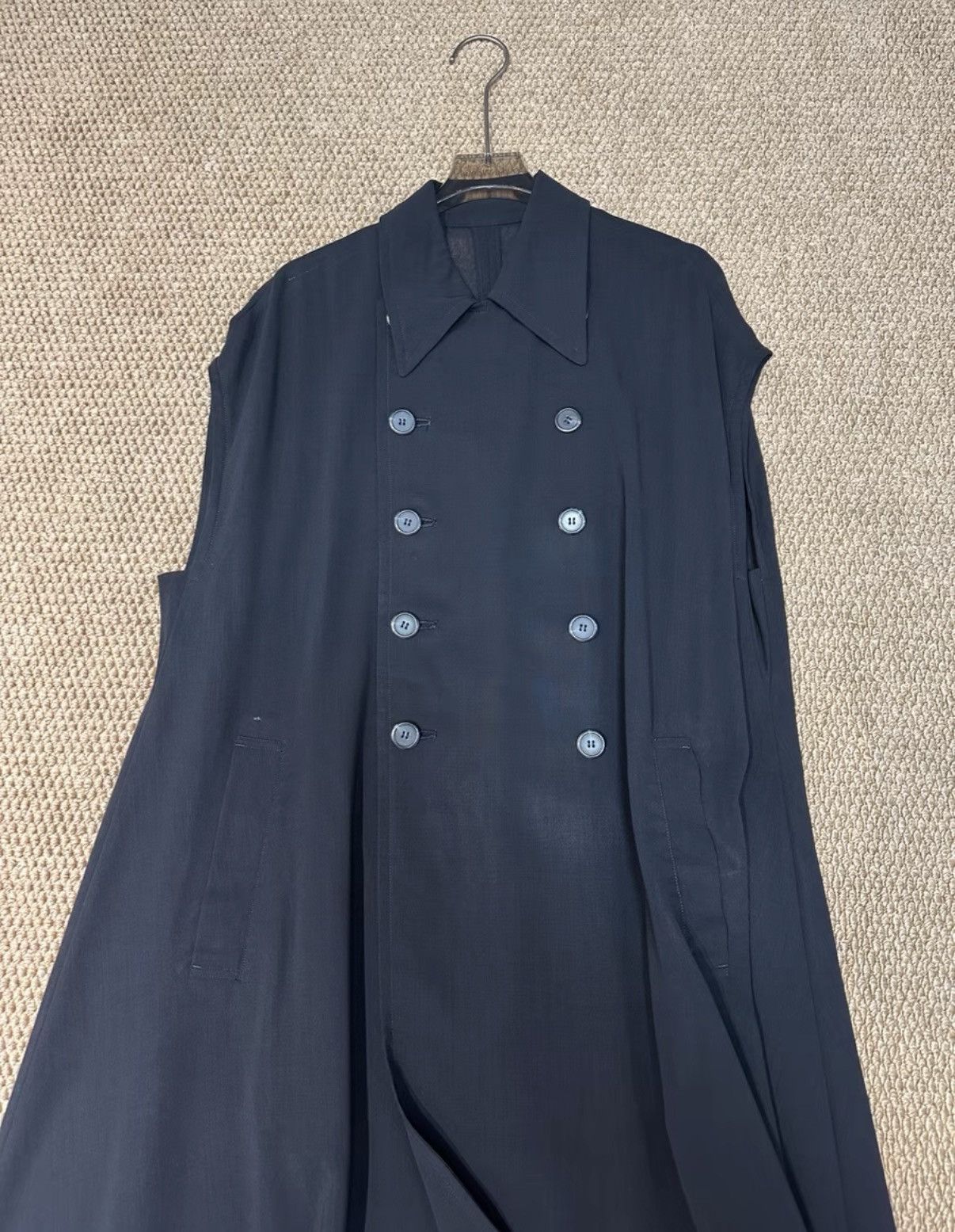 Yohji Yamamoto Yohji Yamamoto Y's Navy Sleeveless Wool Cape Coat K23 Size US S / EU 44-46 / 1 - 5 Thumbnail
