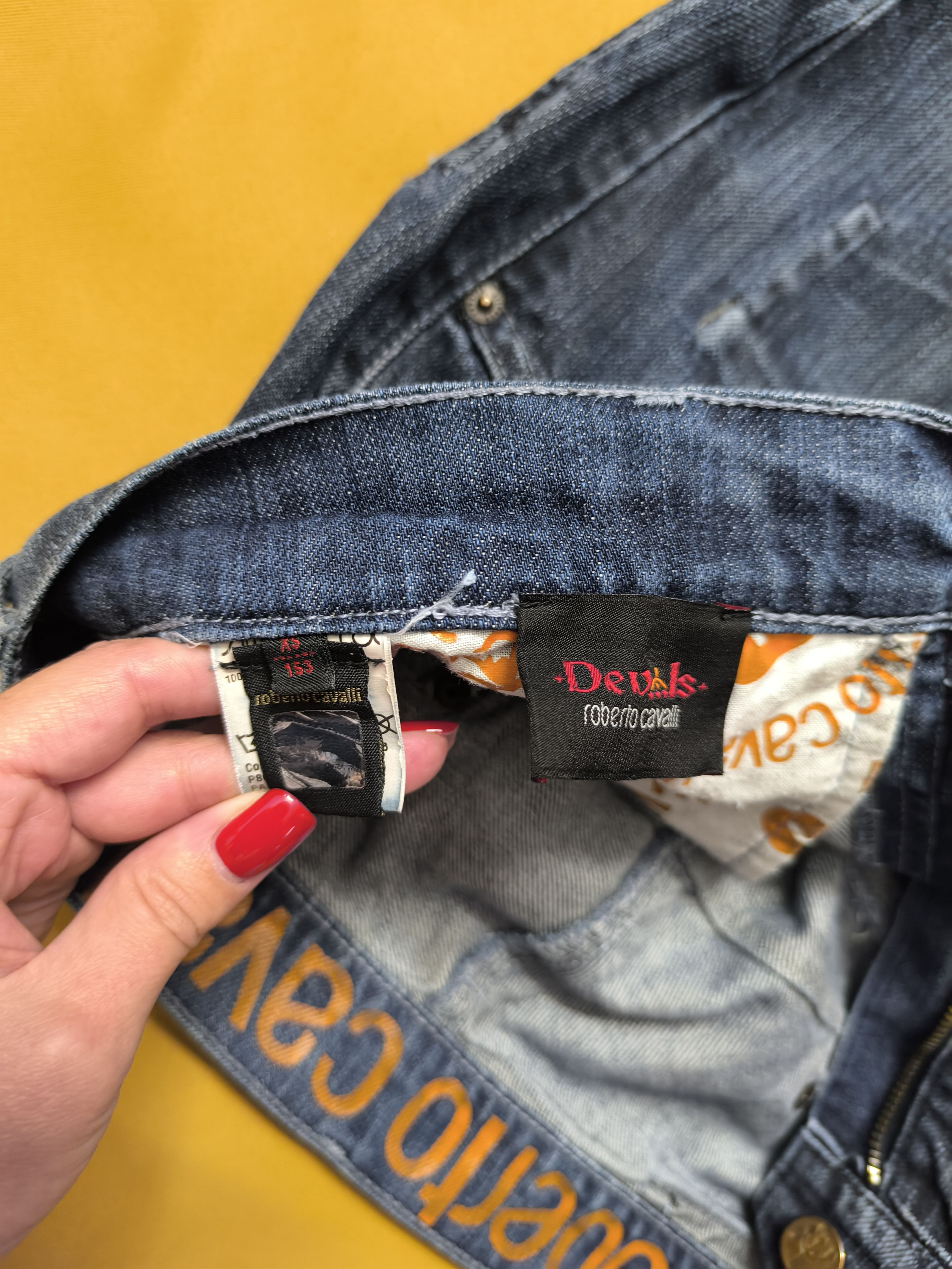 Roberto Cavalli Roberto Cavalli Vintage Devils Junior Blue Jeans Size XS Y2K Size 24" / US 00 / IT 34 - 10 Thumbnail