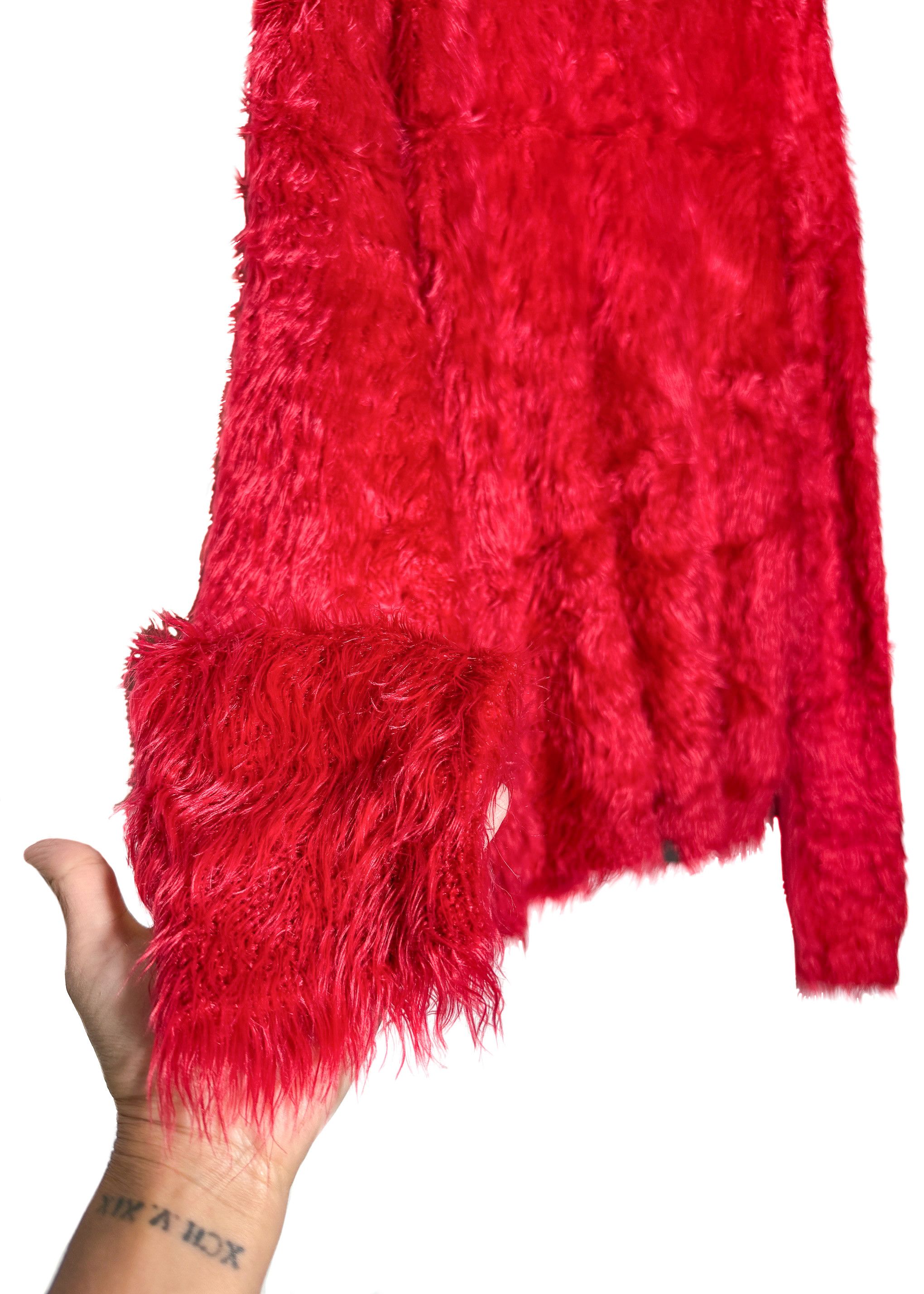 1017 ALYX 9SM 1017 ALYX 9SM Red Feather Mohair Knit Sweater Size US XS / EU 42 / 0 - 5 Thumbnail