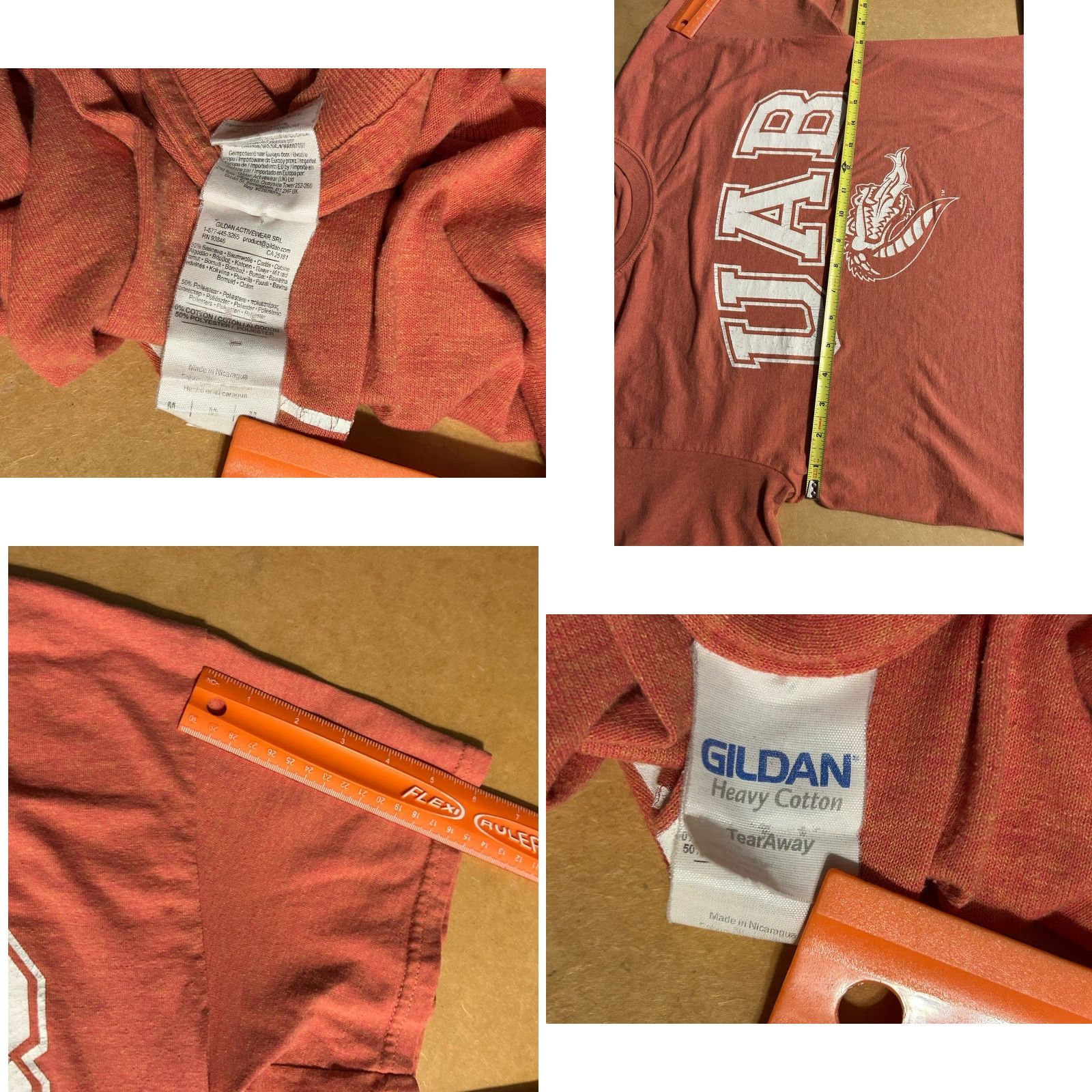 Gildan VINTAGE University Of Alabama Birmingham UAB Shirt Adult Medium Heather Orange Gildan Size US M / EU 48-50 / 2 - 9 Thumbnail