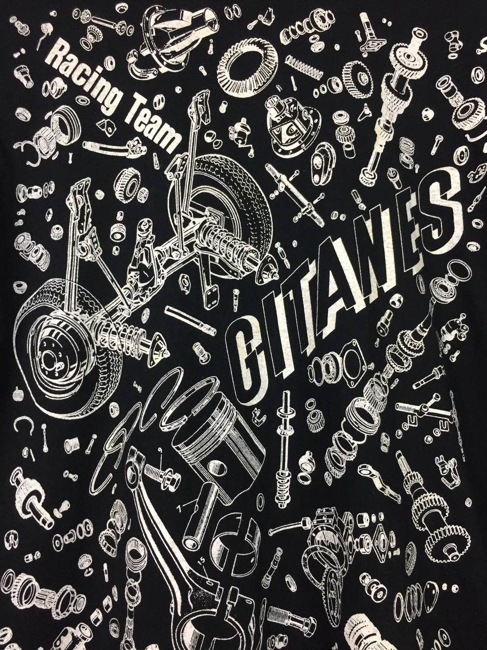 Vintage Vtg Gitanes Paris Racing Team Technical Schematic Tee Size L Size US L / EU 52-54 / 3 - 4 Thumbnail