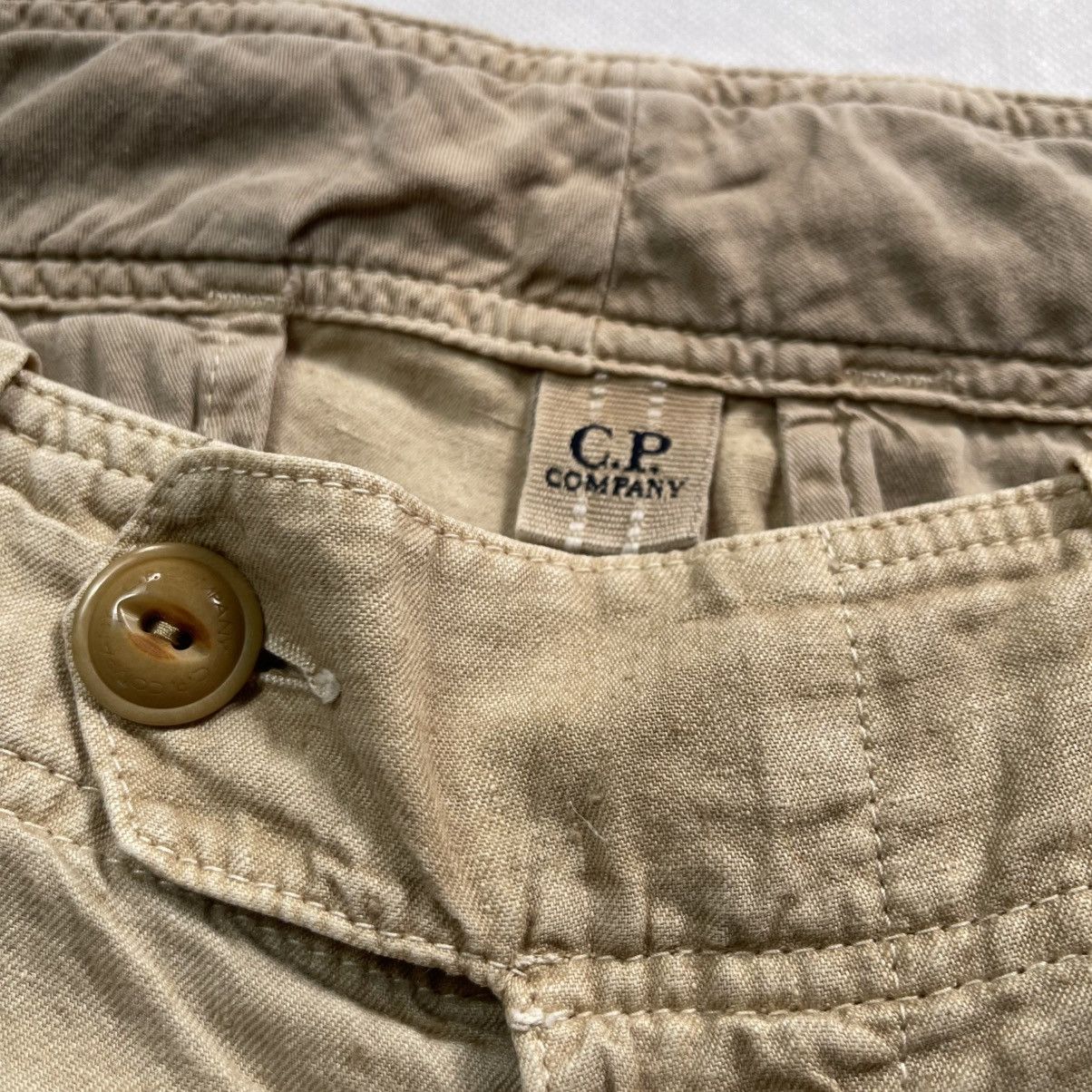 C.P. Company C.P Company Linen With Buckle Waist Military Style Pant Size US 33 - 7 Thumbnail