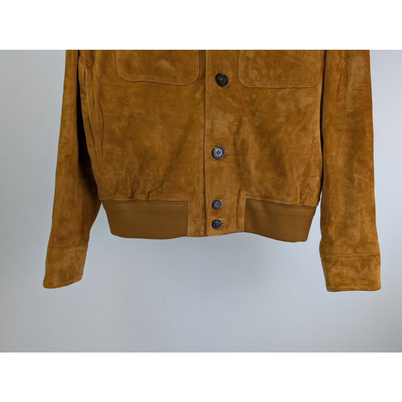 Loro Piana o1rshd1 Suede Jacket Suede Button Jacket in Cognac Size US M / EU 48-50 / 2 - 4 Thumbnail