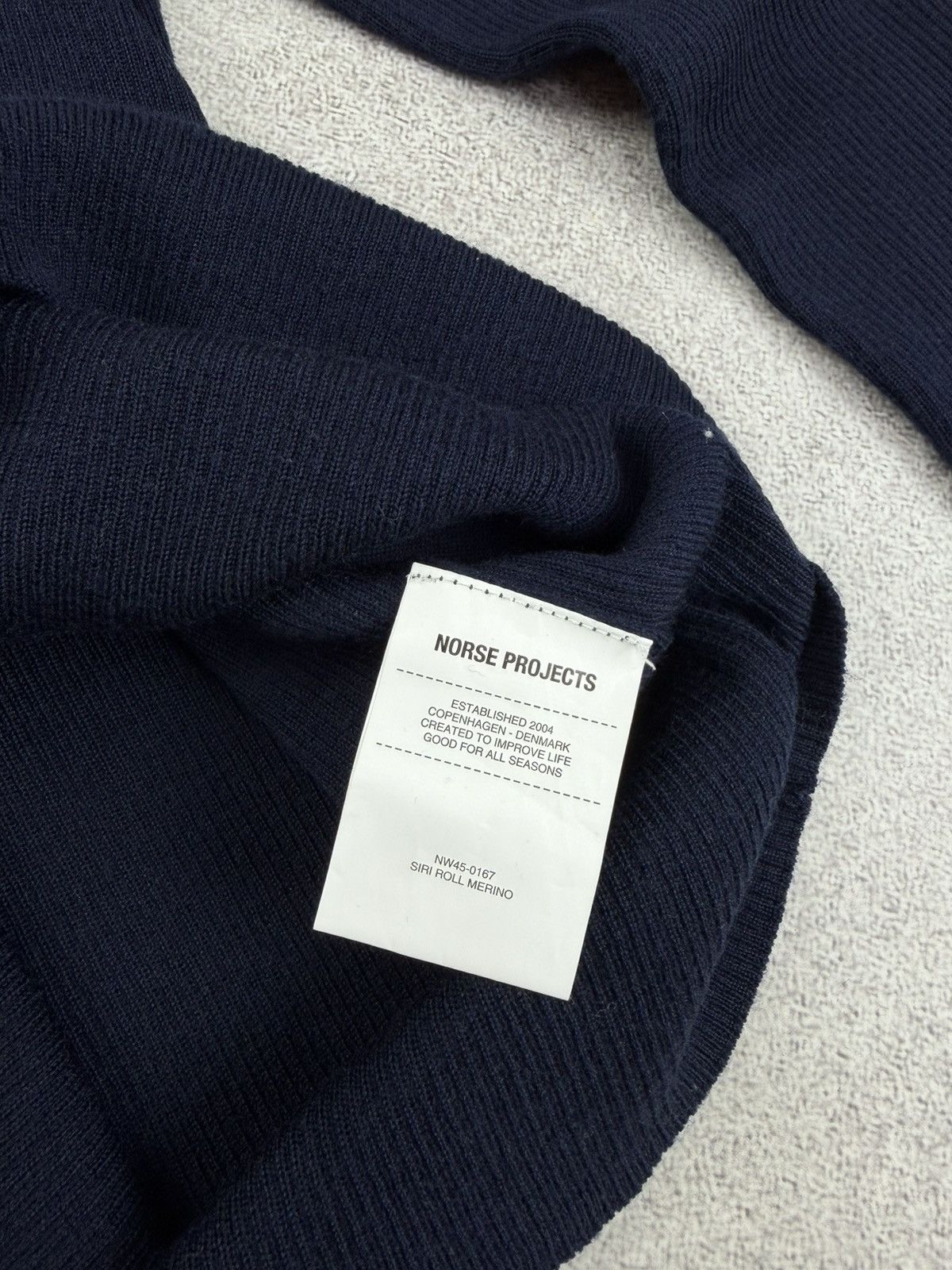 Norse Projects Norse Projects Siri Roll Merino Jumper Blue Size M Size M / US 6-8 / IT 42-44 - 6 Thumbnail