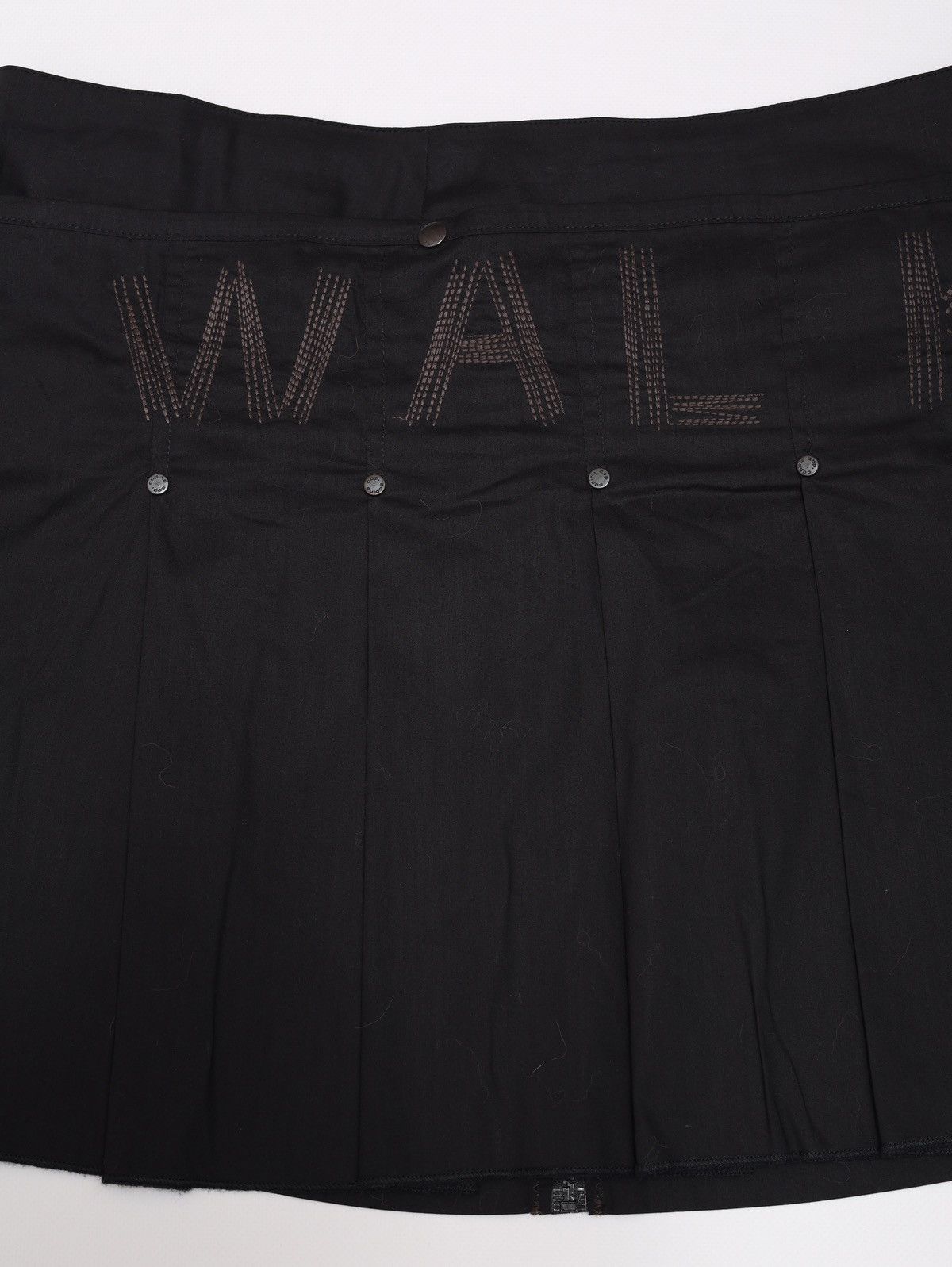 Cop Copine Cop Copine Vintage Black Skirt Walk with belt Cotton blend Size 27" / US 4 / IT 40 - 7 Thumbnail