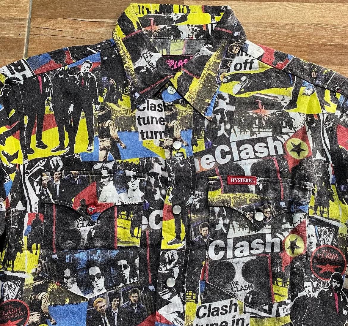 Band Tees × Hysteric Glamour × Japanese Brand 2000s Hysteric Glamour x The Clash Snap Button Shirt y2k Size US M / EU 48-50 / 2 - 3 Thumbnail