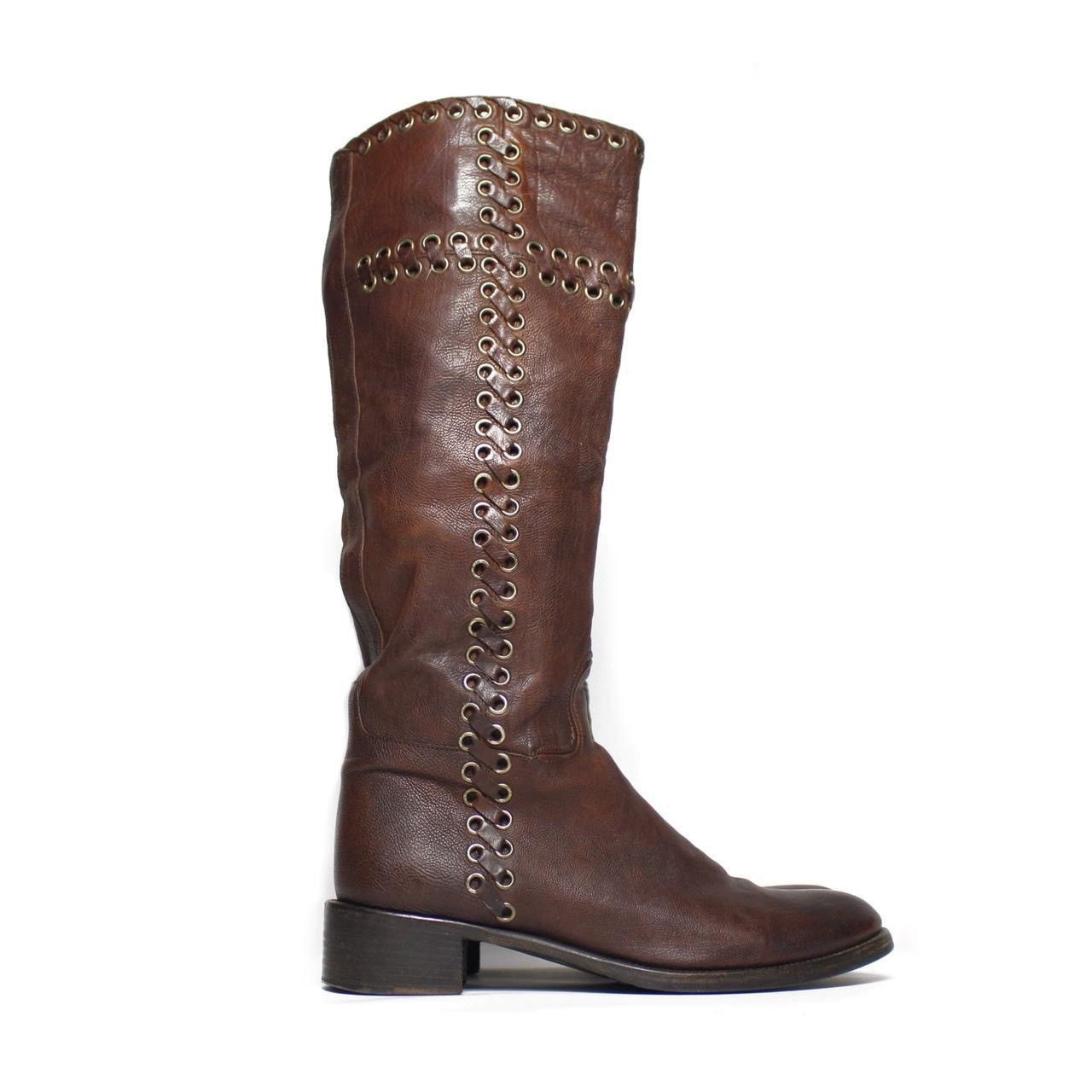Prada PRADA GROMMET RIDING BOOTS Size US 7.5 / IT 37.5 - 1 Thumbnail