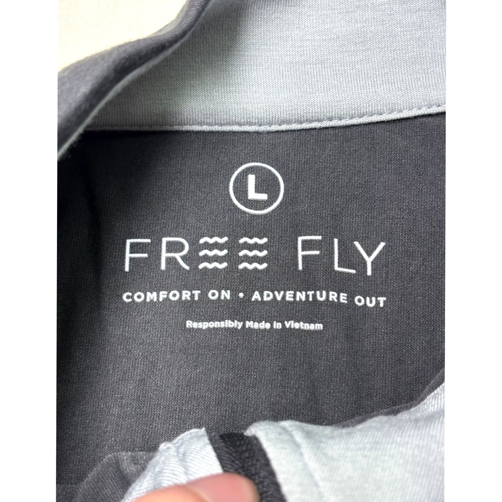 Vintage Free Fly Mens Pullover Quarter Zip Mock Neck Charcoal Gray L Size US L / EU 52-54 / 3 - 3 Thumbnail