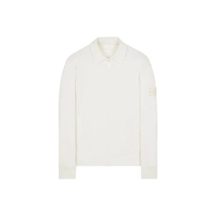 Stone Island Stone Island Ghost Pieces White Half-Zip Sweatshirt Size US XXL / EU 58 / 5 - 1 Thumbnail
