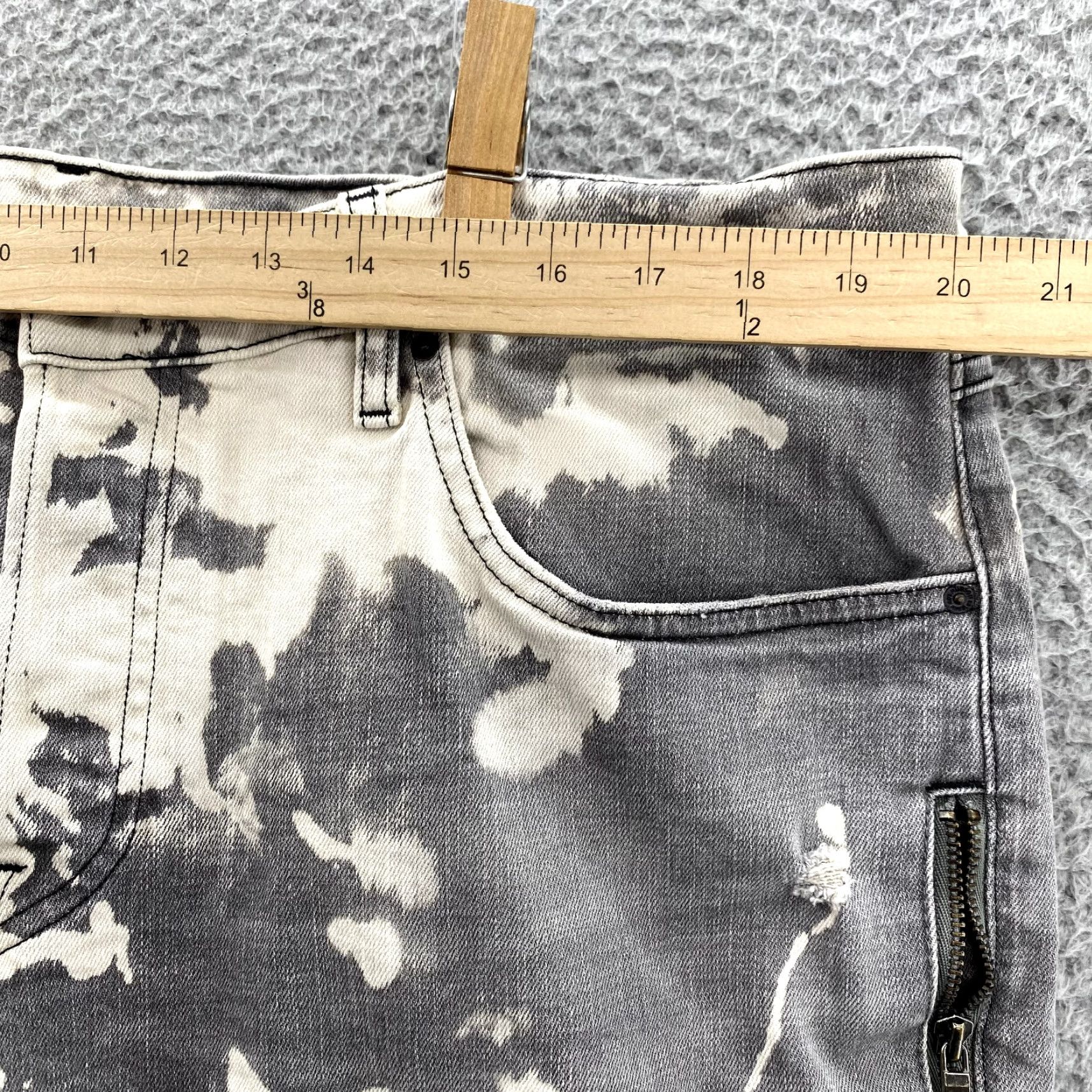 Hudson Hudson Jeans Men 40x30 Tie Dye Bleach Distressed Straight Grunge Streetwear Skater Denim Pant XS? Size US 40 / EU 56 - 4 Thumbnail