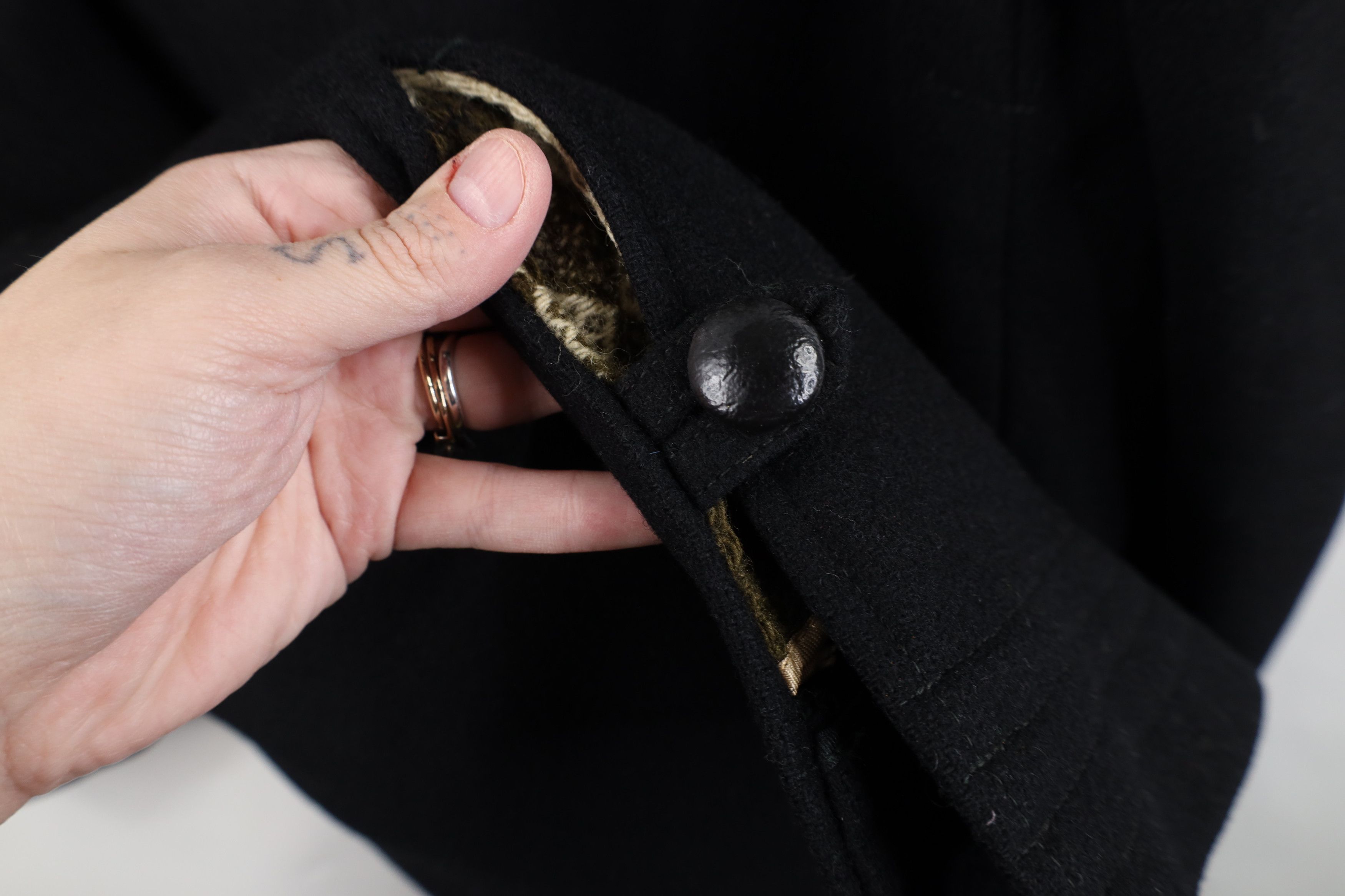 Vintage Vintage 50s Union Wool Button Down Collared Jacket Black USA Size US XL / EU 56 / 4 - 11 Thumbnail