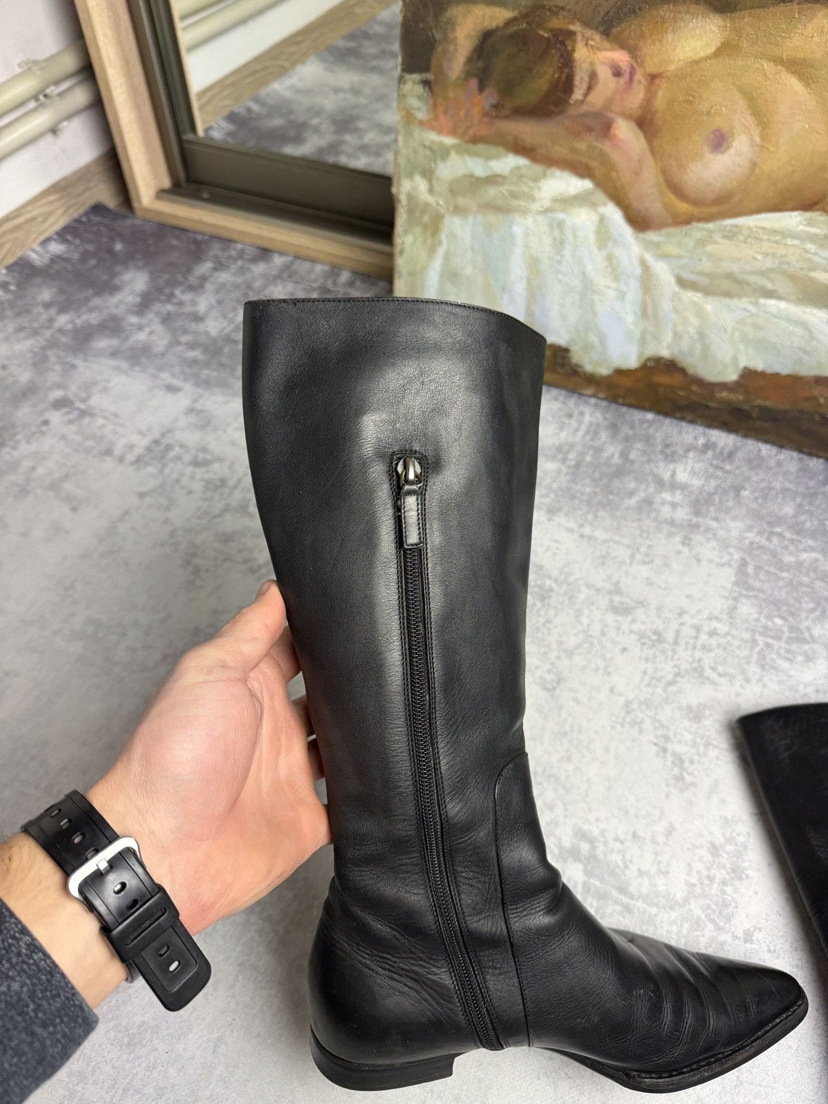 Gucci Gucci By Tom Ford Rare Vintage Moto Racing Y2K Leather Boots Size US 6.5 / IT 36.5 - 15 Thumbnail