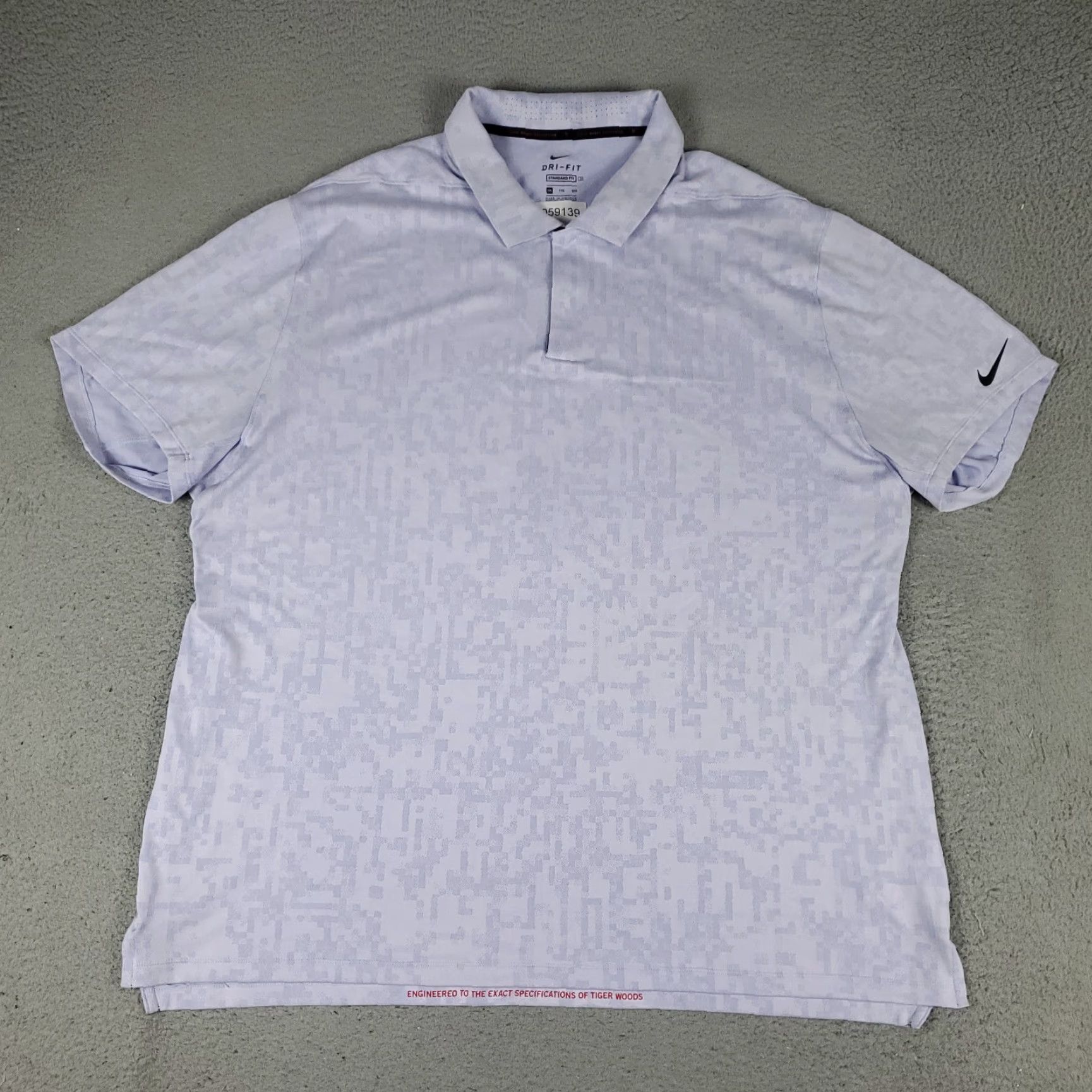 Vintage Tiger Woods Polo Shirt Mens 2XL Purple Pixel Camo Nike Golf Short Sleeve Shirt Size US XXL / EU 58 / 5 - 2 Thumbnail