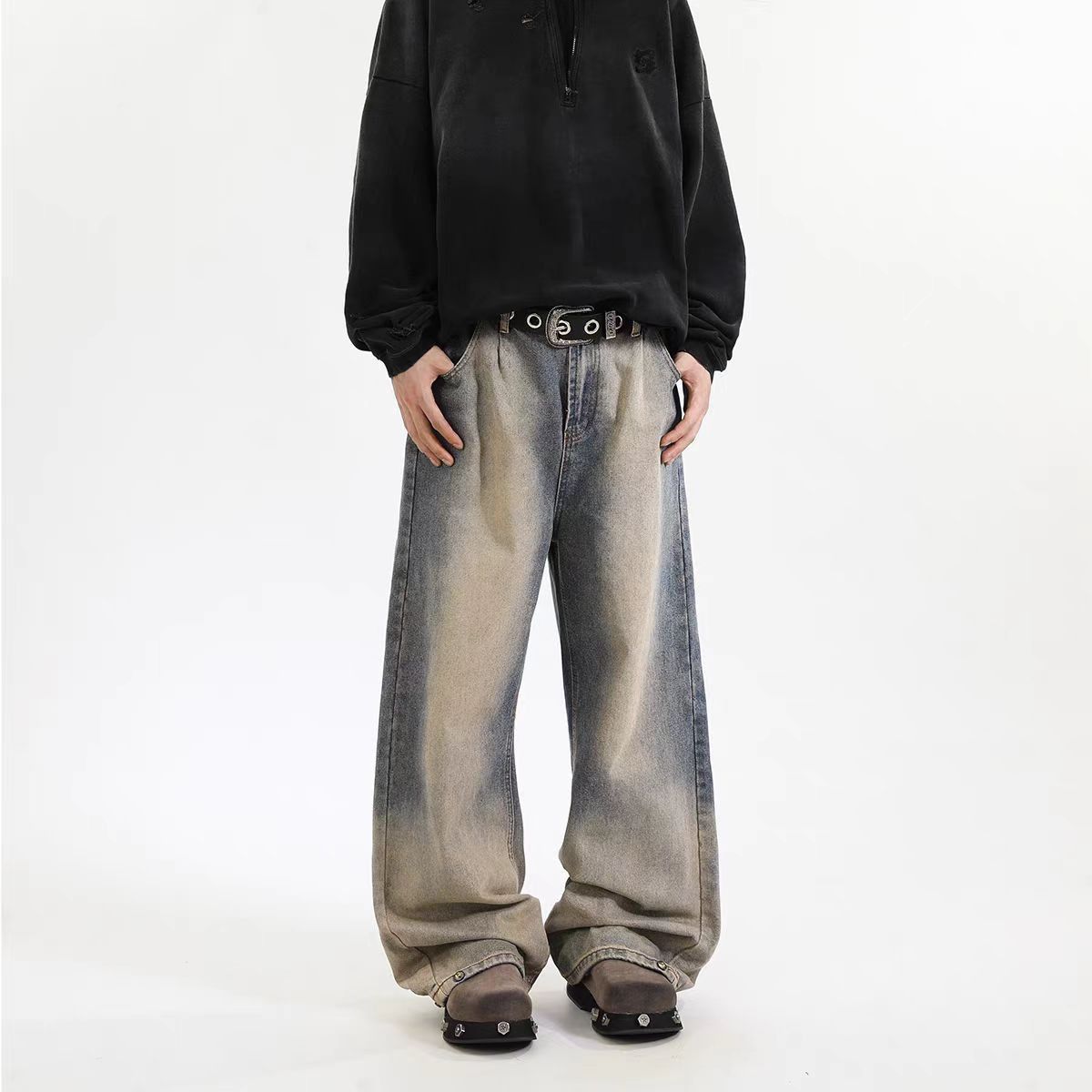 Japanese Brand × Jean Vintage Straight Leg Casual Washed Loose Jeans Size US 34 / EU 50 - 5 Thumbnail