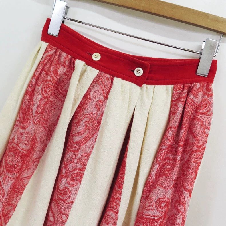 Comme des Garcons Comme des Garcons size M Wool jacquard striped skirt Size 23" - 3 Thumbnail