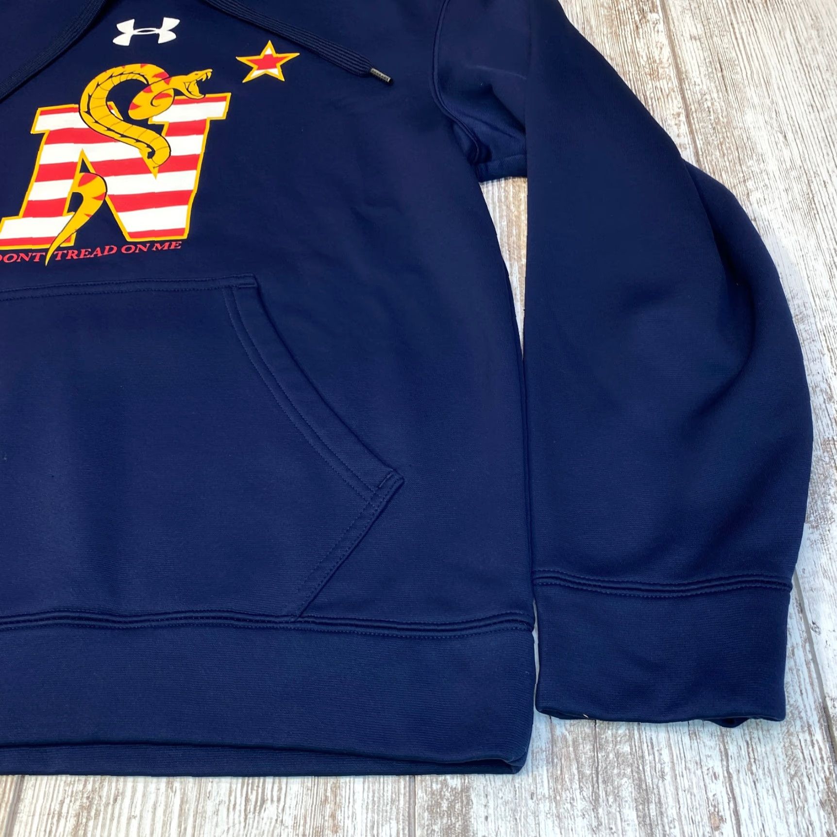 Under Armour Under Armour Hoodie Pullover Men's Small US Navy Don't Tread On Me Snake Logo Size US S / EU 44-46 / 1 - 4 Thumbnail