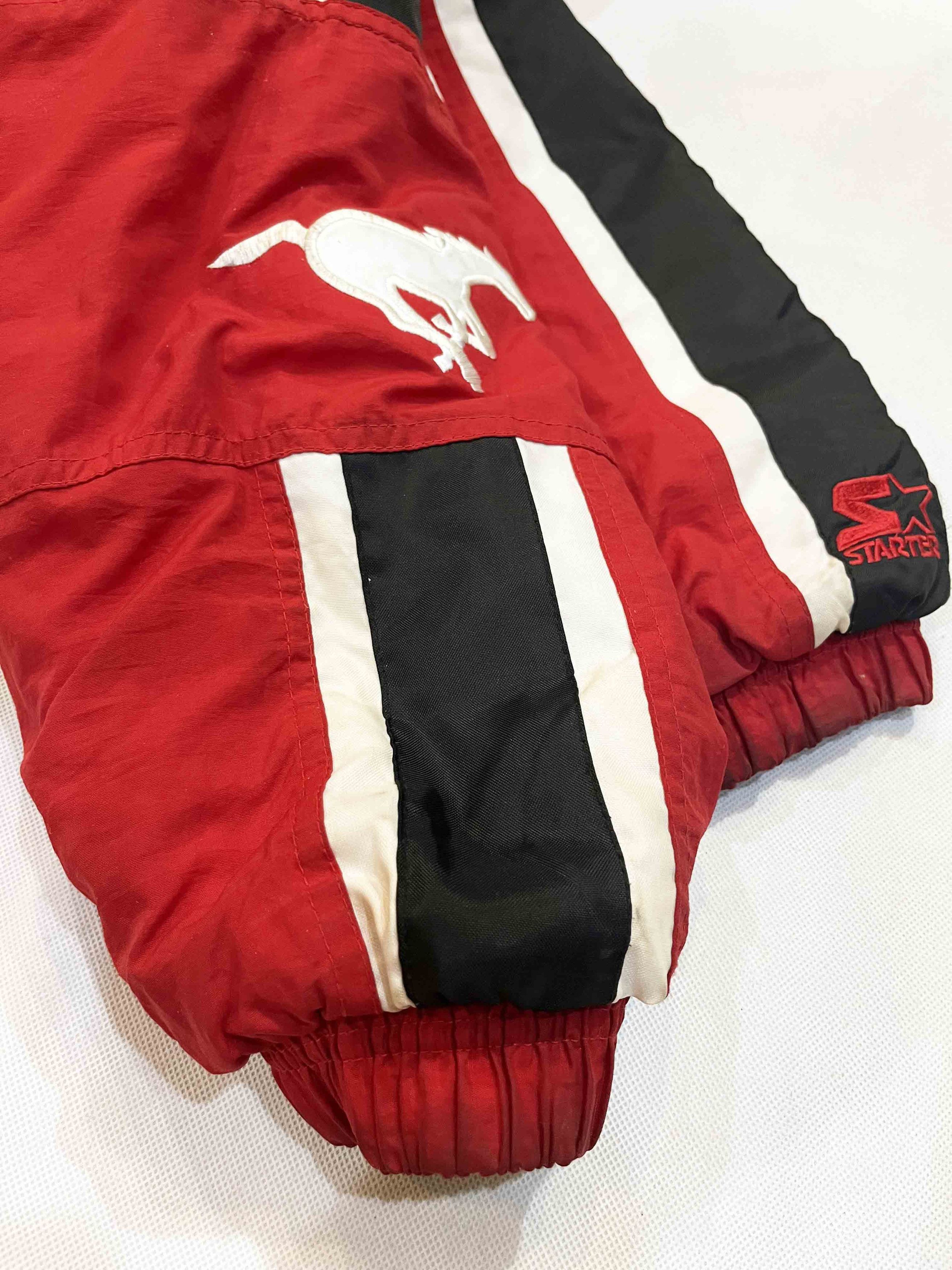 Starter × Vintage Vintage Starter CFL Calgary Stampeders Hoodie Puffer Jacket Size US XL / EU 56 / 4 - 9 Thumbnail