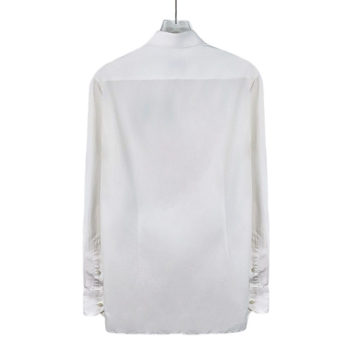 Lanvin Lanvin White Pattern Embroidered Long Sleeve Shirt K26WX Size US XXS / EU 40 - 2 Thumbnail