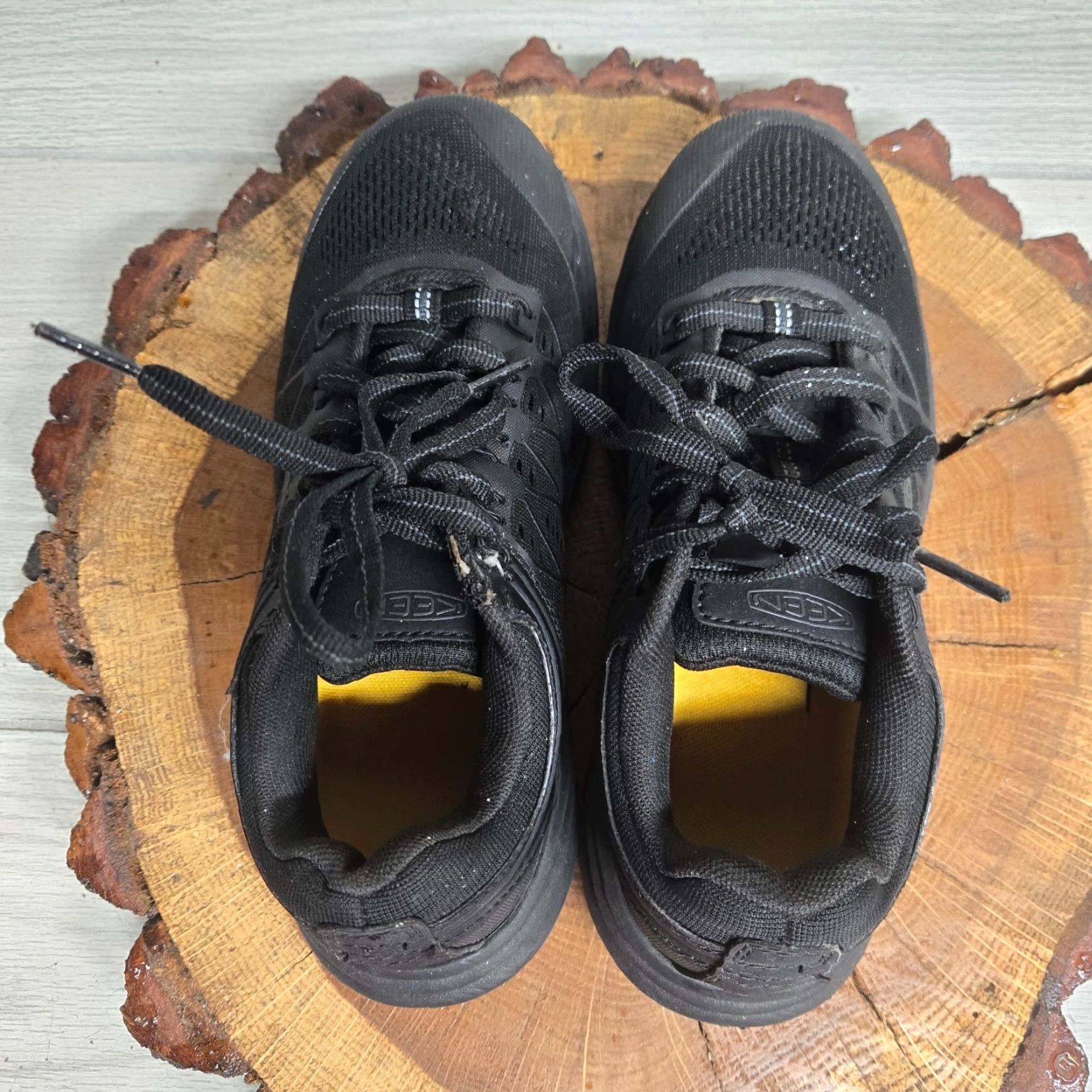 KEEN VINTAGE KEEN Women's Safety Work Boots Black Leather Steel Toe Ankle Size 6M Outdoor Footwear Size US 6 / IT 36 - 5 Thumbnail