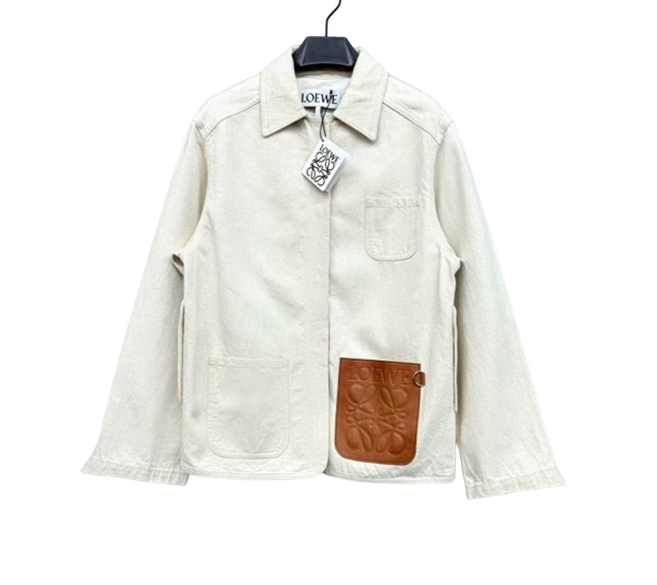Loewe Loewe Leather Logo Patch Twill Jacket 36 Size XS / US 0-2 / IT 36-38 - 1 Thumbnail