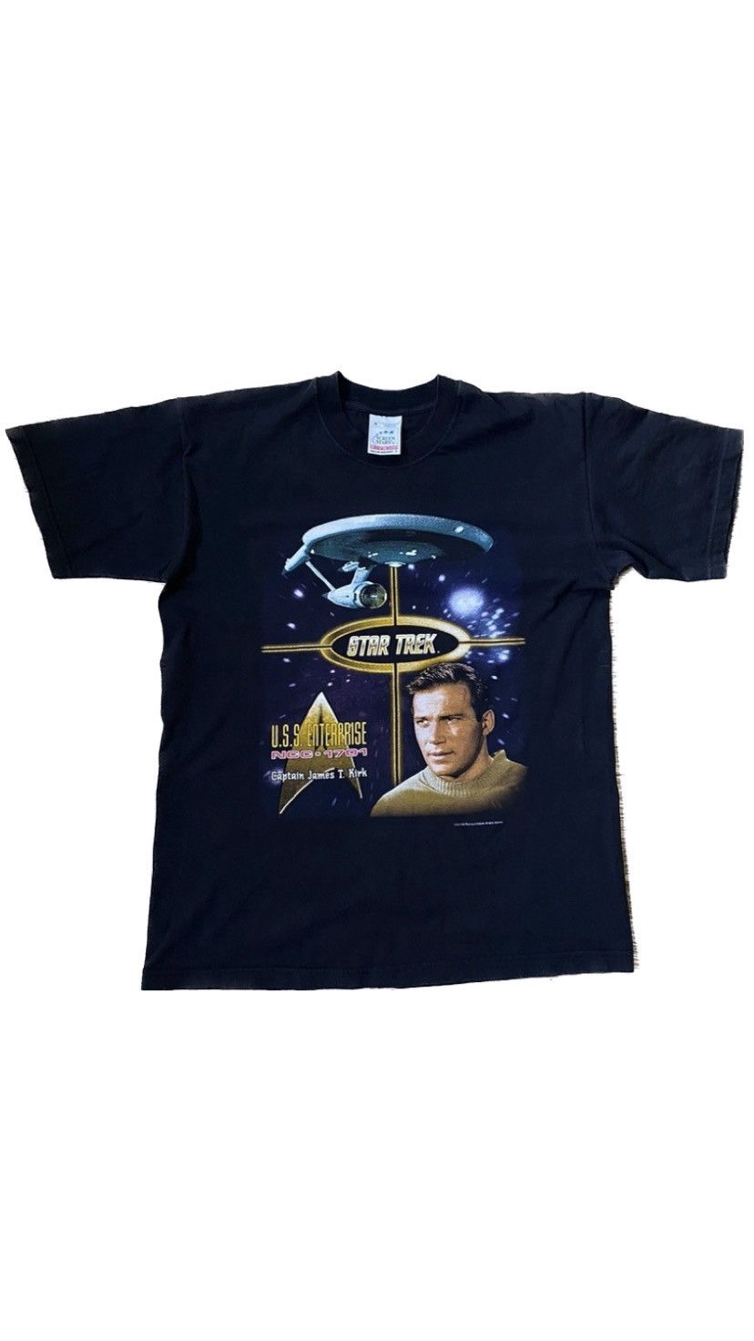 Vintage © 2000 STAR TREK Captain James T. Kirk T-Shirt | Grailed