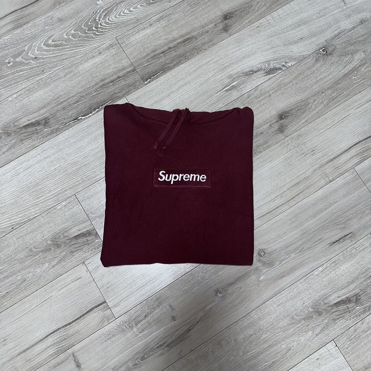 image of Supreme 2011 Burgundy XL Box Logo, Men's