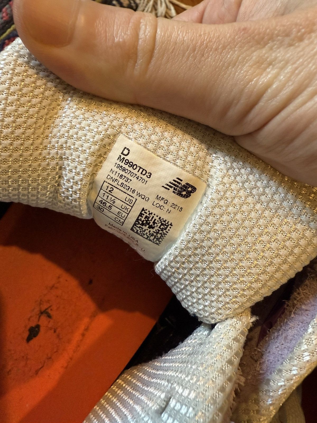 New Balance New Balance 990v3 MiUSA Teddy Santis Raw Amethyst Size US 12 / EU 45 - 6 Thumbnail