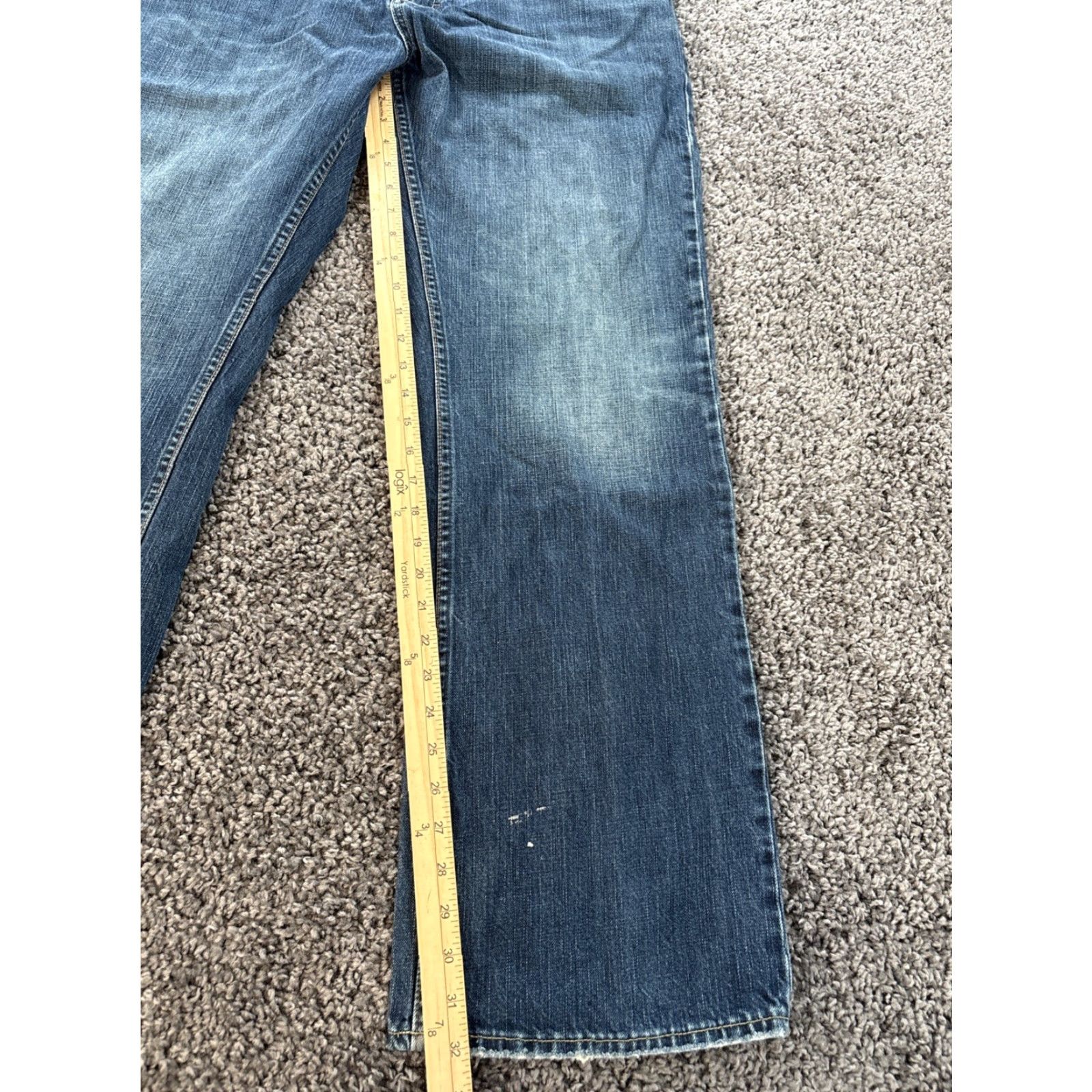 American Eagle Outfitters VINTAGE American Eagle Outfitters Jeans Bootcut Men's 38x32 Distressed Blue Med Wash 5-Pocket Denim Baggy Relaxed Leather? Size US 38 / EU 54 - 2 Thumbnail