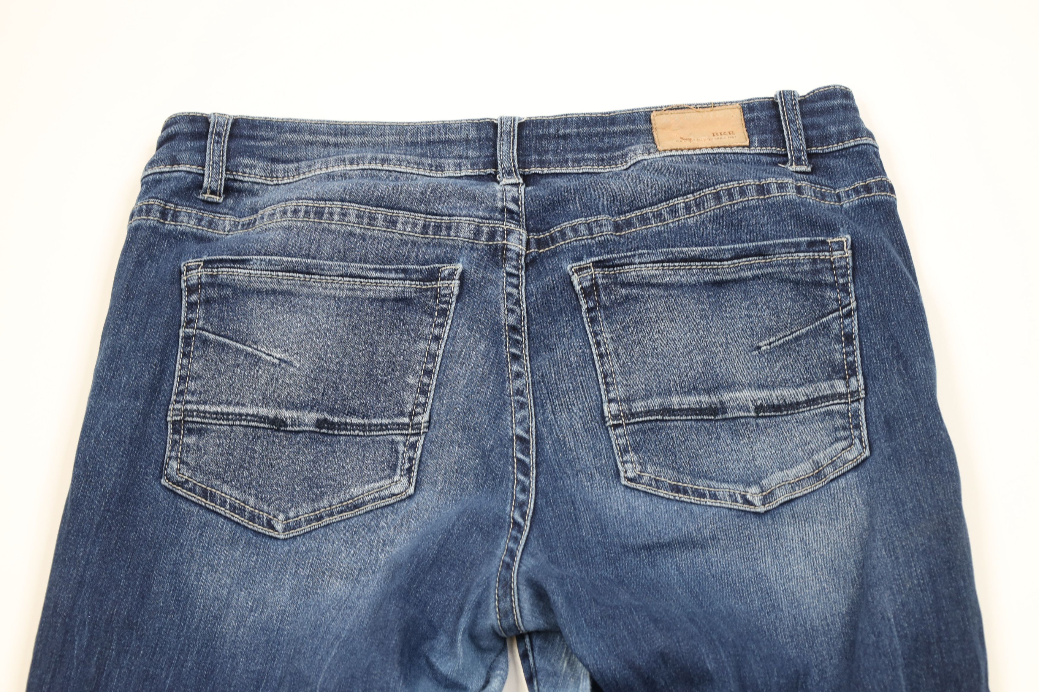 Vintage Buckle BKE Distressed Thick Stitch Stretch Victoria Jeans Size 32" / US 10 / IT 46 - 12 Thumbnail