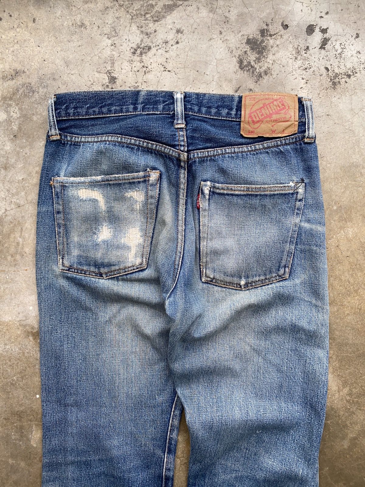 Denime × Japanese Brand × Vintage THRASHED vintage denime selvedge jeans Size US 28 / EU 44 - 8 Thumbnail