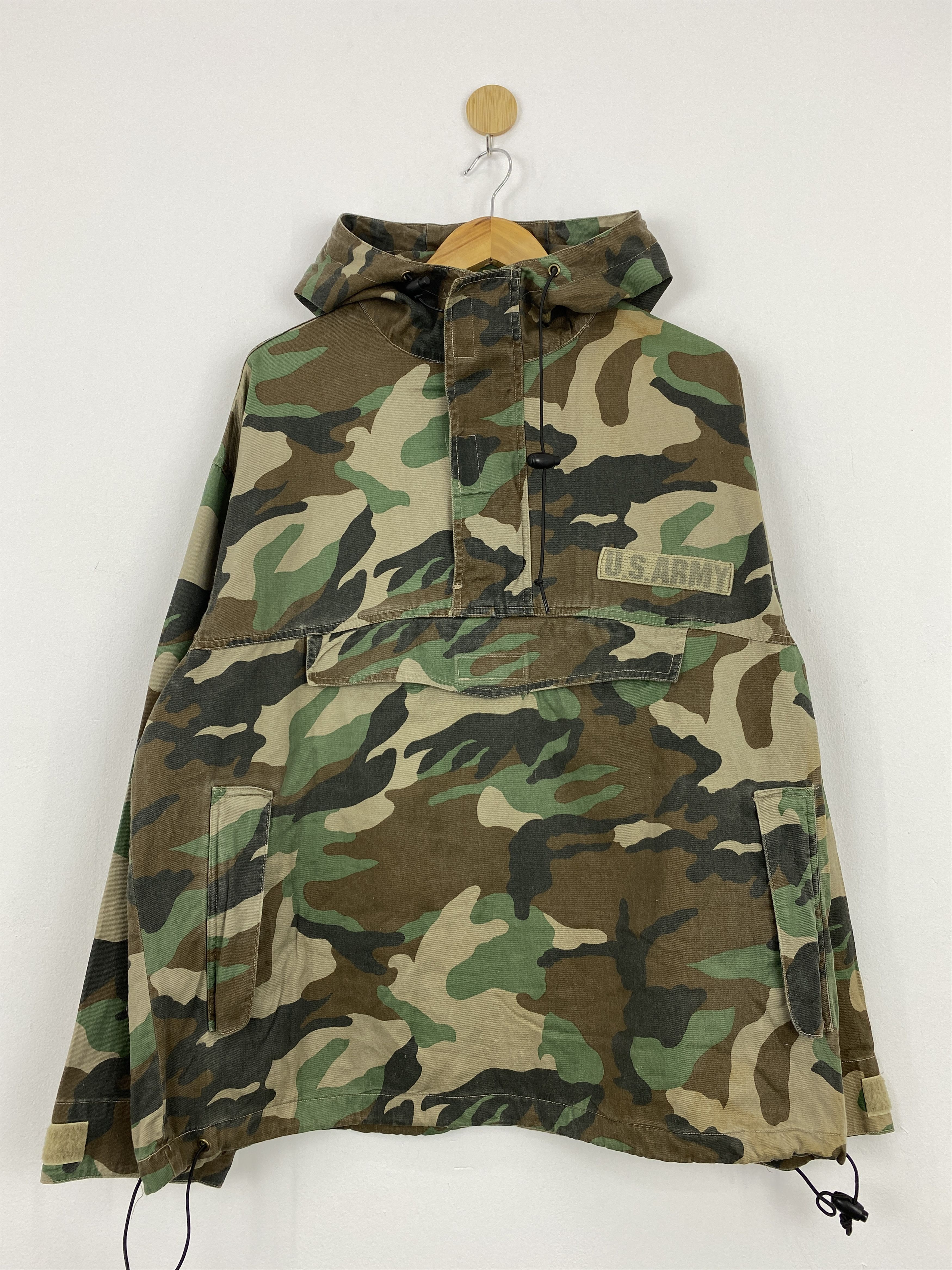 Vintage Vintage 90s Military US Army Camouflage Hoodie Jacket J1735 Size US M / EU 48-50 / 2 - 1 Thumbnail