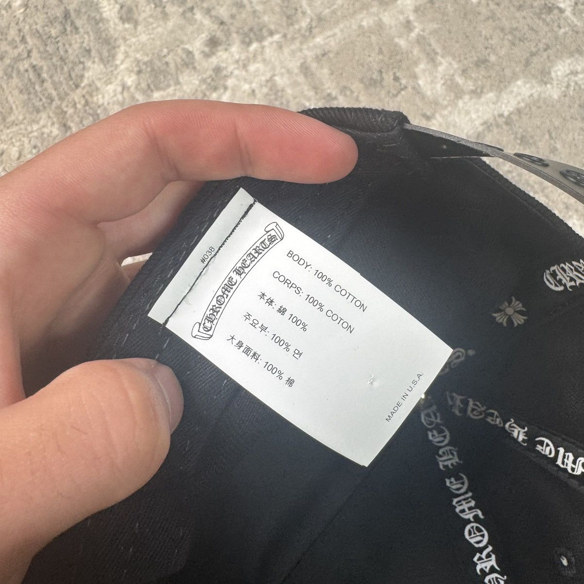 Chrome Hearts Dagger logo waxed denim baseball hat Size ONE SIZE - 9 Thumbnail