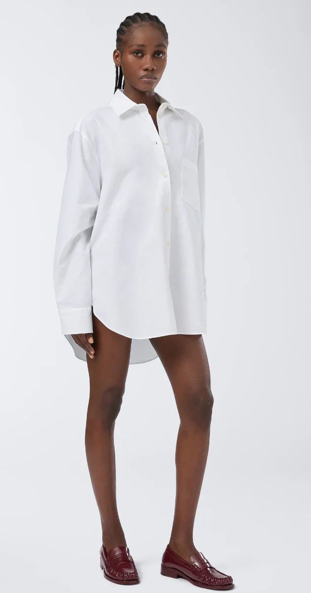 THE ANDAMANE o1s22i1n1024 Georgiana Oversized Shirt in White Size S / US 4 / IT 40 - 4 Thumbnail
