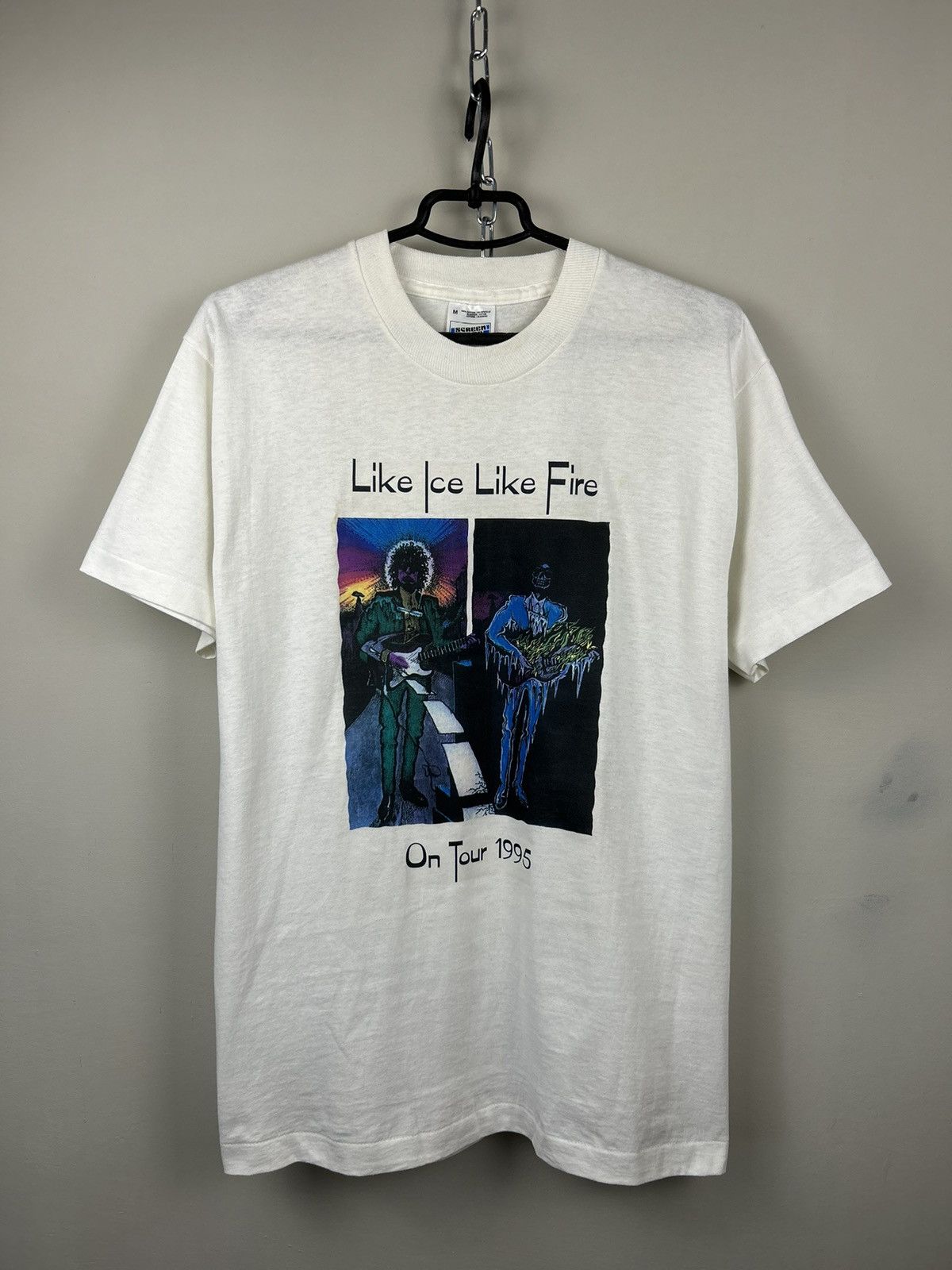 Band Tees Vintage 90s Like Ice Like Fire Tour 1995 Graphic Print Tee Size US M / EU 48-50 / 2 - 1 Thumbnail