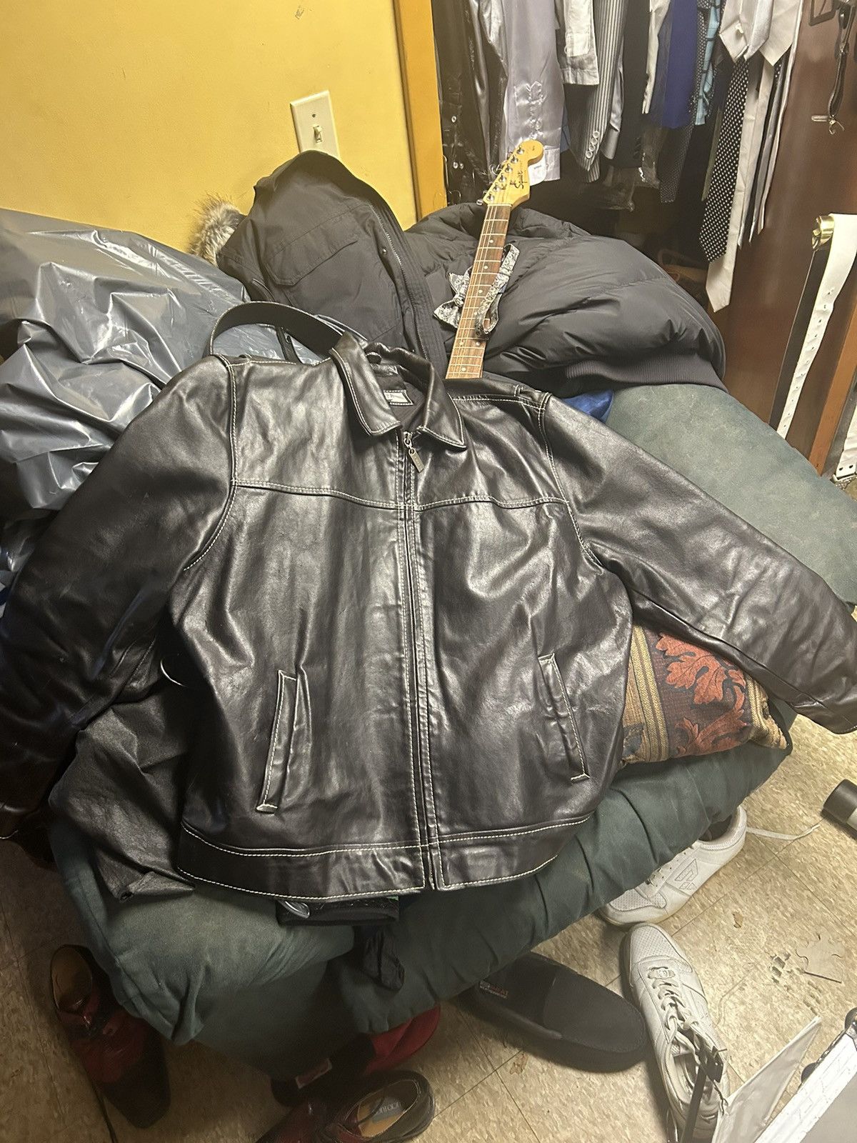 Vintage × Wilsons Leather Black Wilson leather jacket Size US XL / EU 56 / 4 - 1 Thumbnail